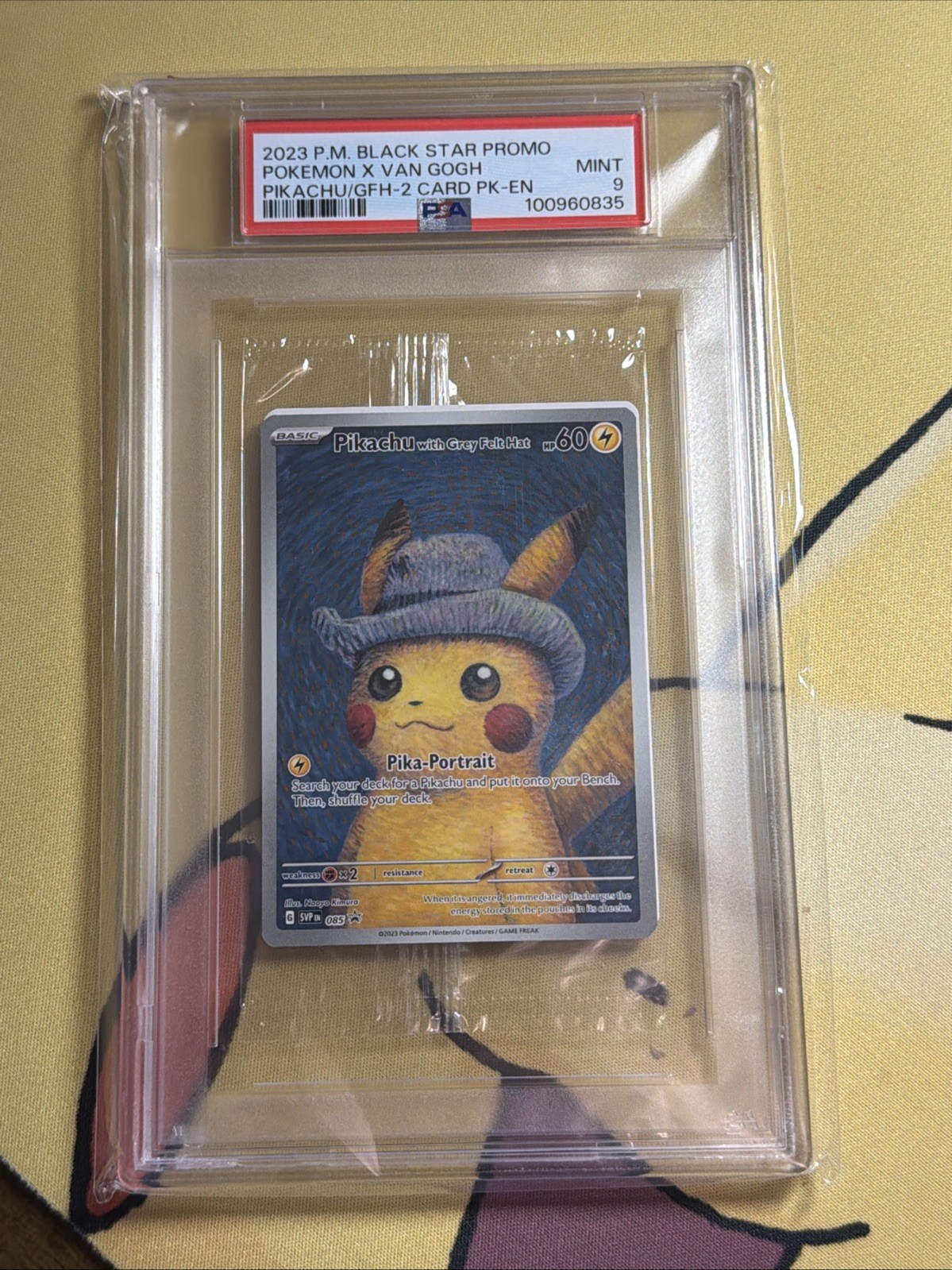 2023 Pokemon Black Star Promo Cello Pack Cello Pokemon X Van Gogh-Pikachu With Grey Felt Hat-2 Card Pack-English