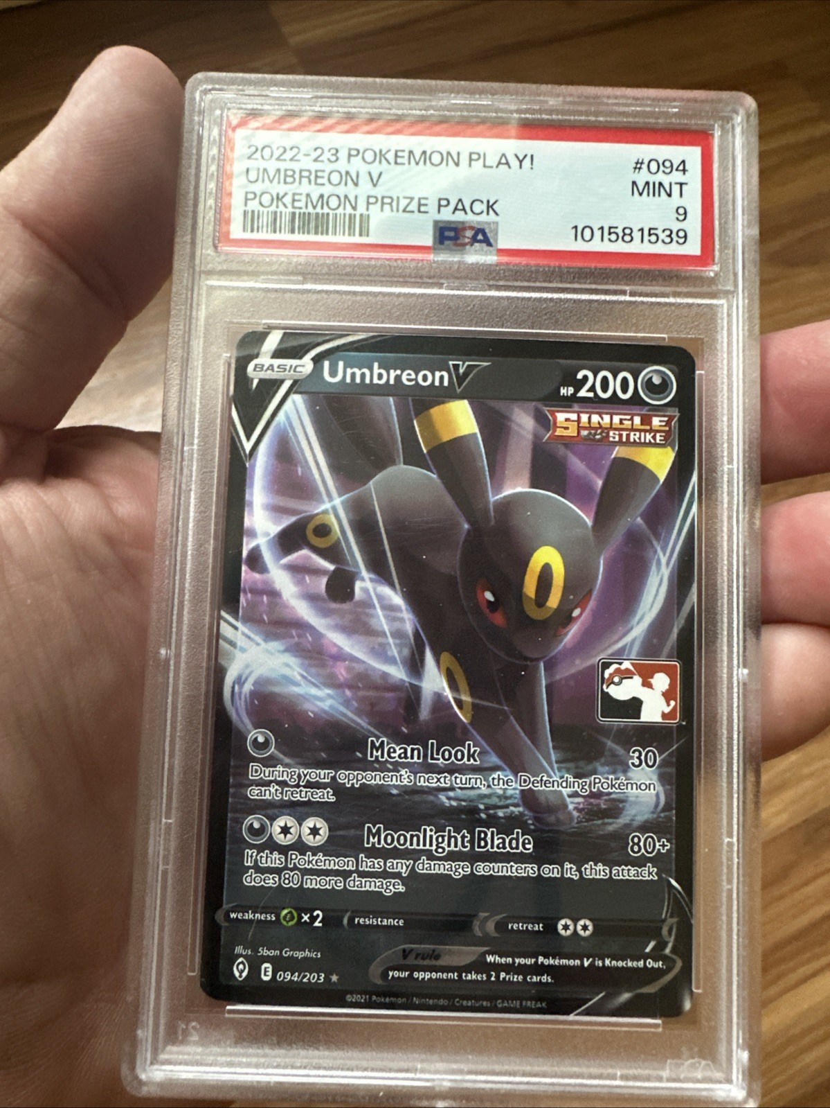 2022-2023 Pokemon Play! Pokemon Prize Pack Umbreon V 094