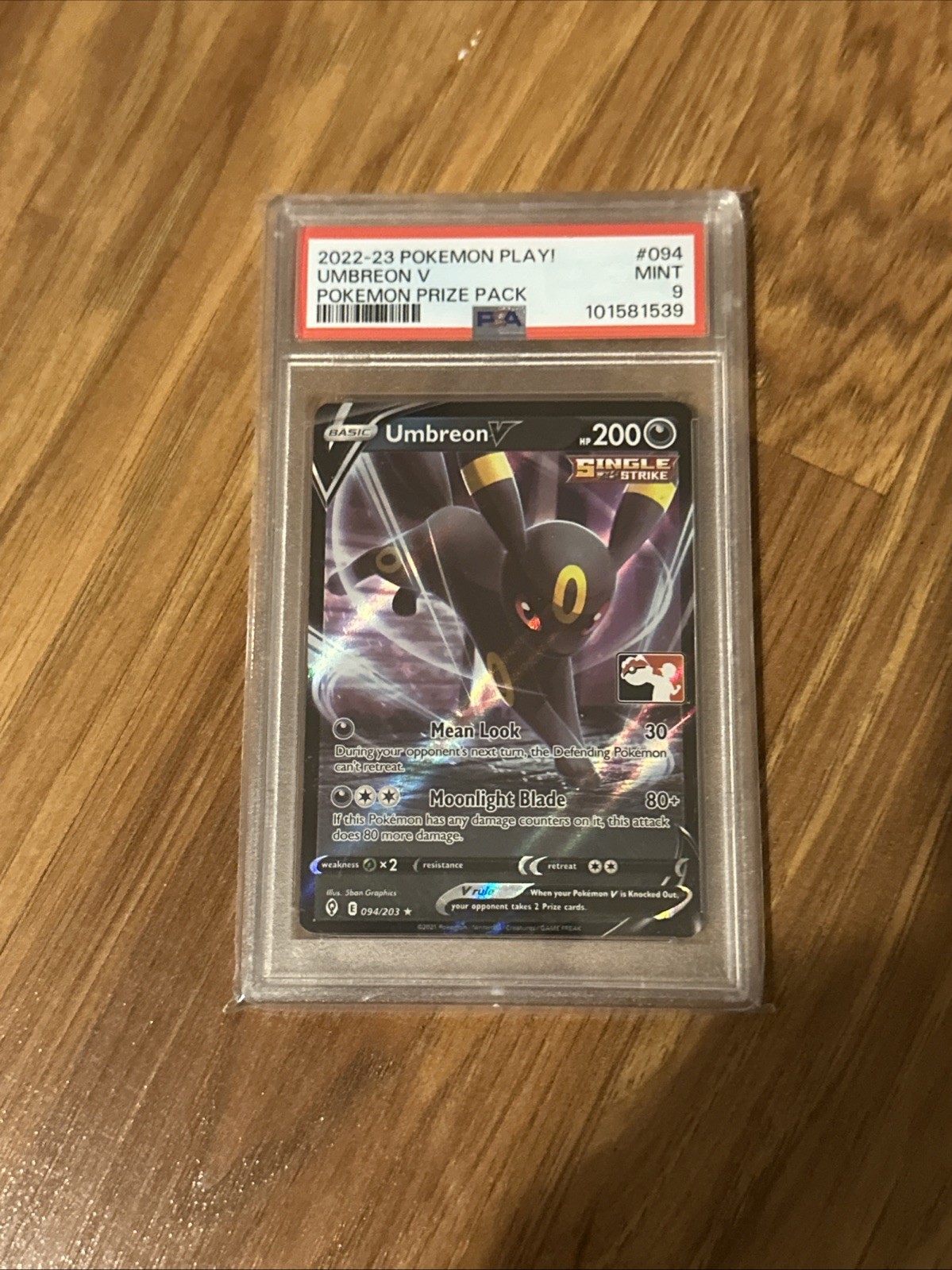 2022-2023 Pokemon Play! Pokemon Prize Pack Umbreon V 094