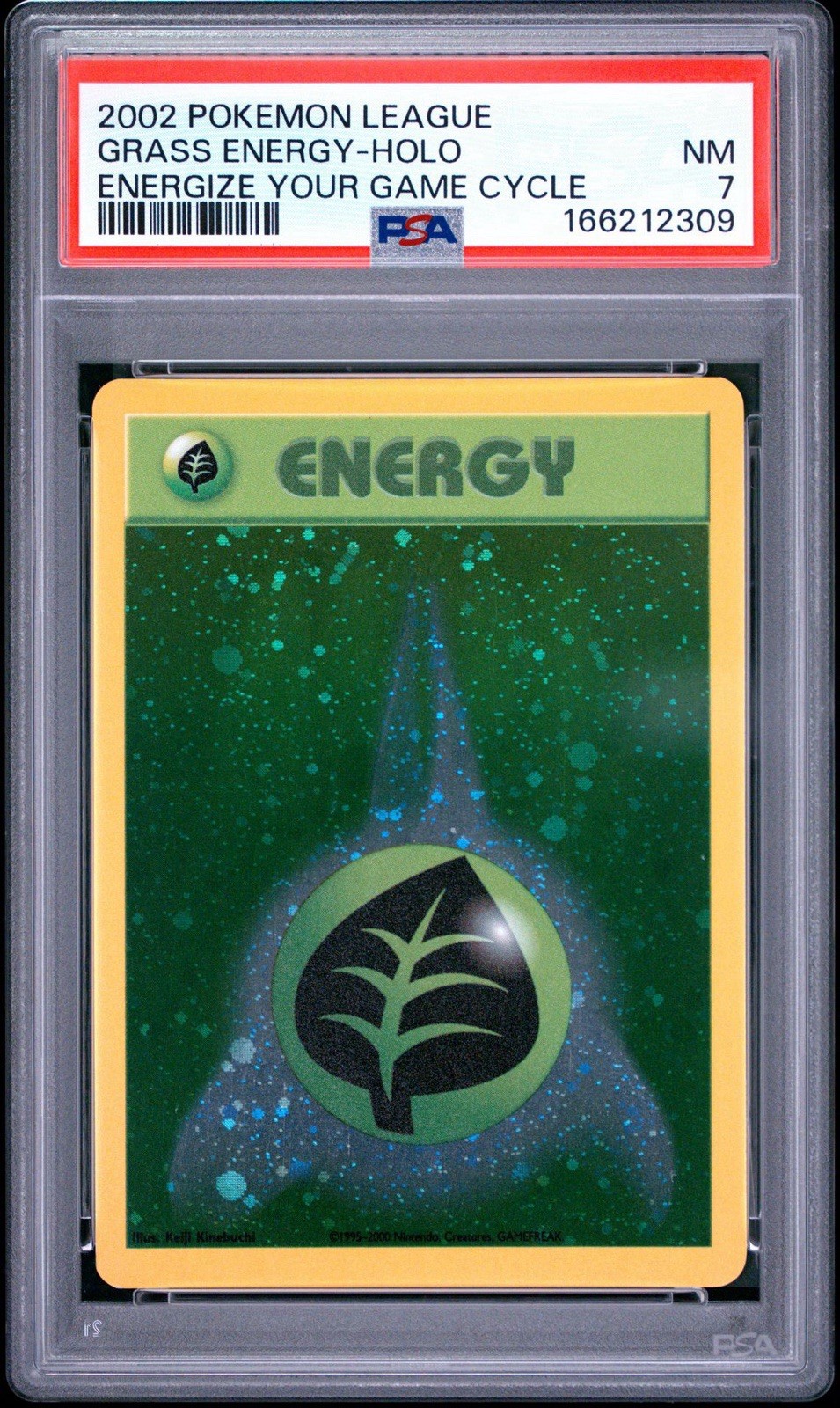 2002 Pokemon League Energize Your Game Cycle Grass Energy-Holo
