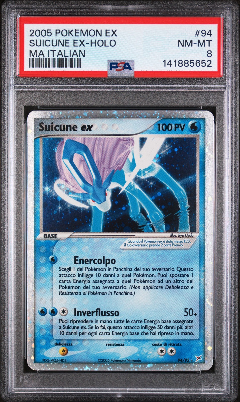 2005 Pokemon Italian EX Team Magma VS Team Aqua Suicune EX-Holo 94