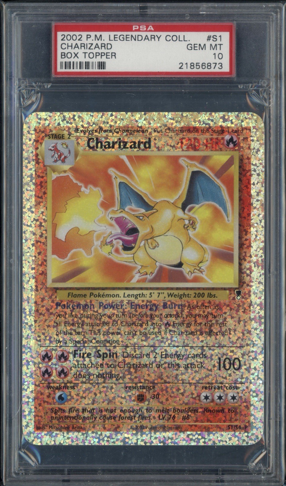2002 Pokemon Legendary Collection Box Topper Charizard S1
