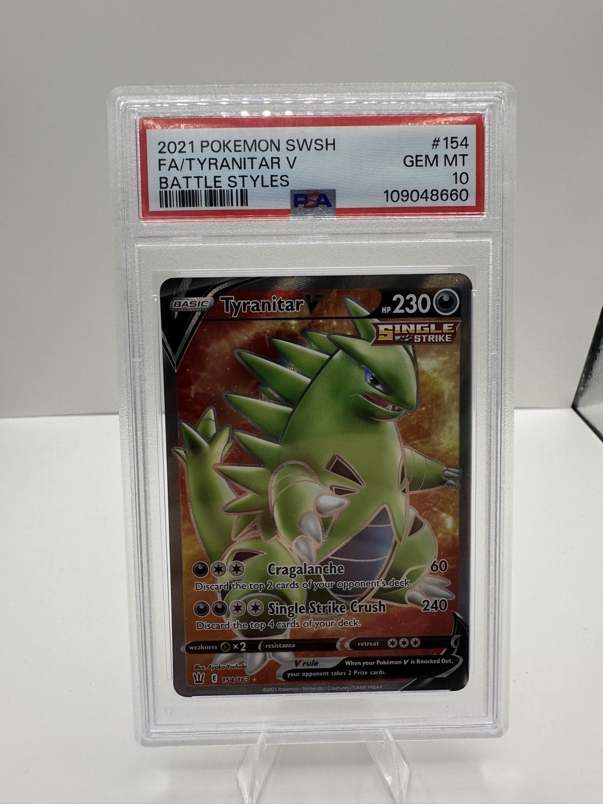 2021 Pokemon Sword & Shield Battle Styles Full Art/Tyranitar V 154