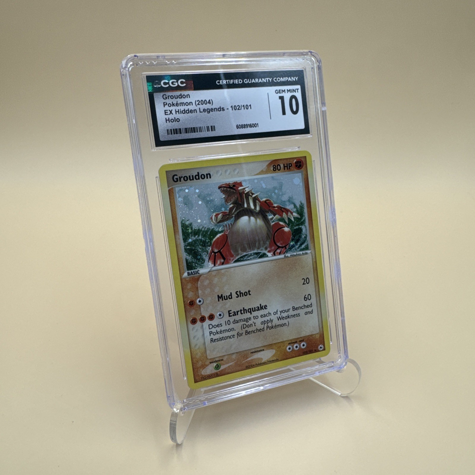 2004 EX Hidden Legends - English Groudon Secret Rare Holo 102/101