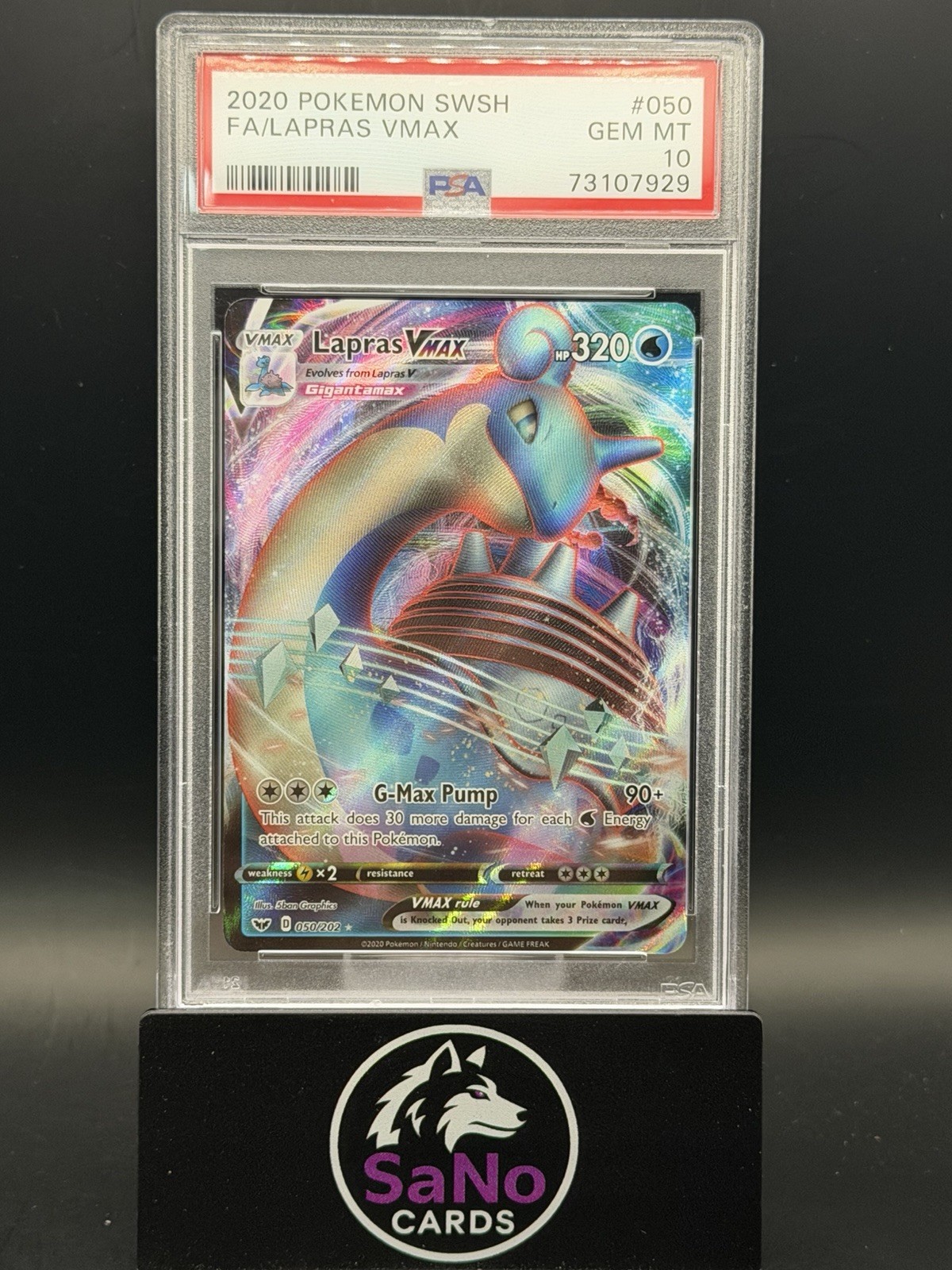 2020 Pokemon Sword & Shield Full Art/Lapras Vmax 050