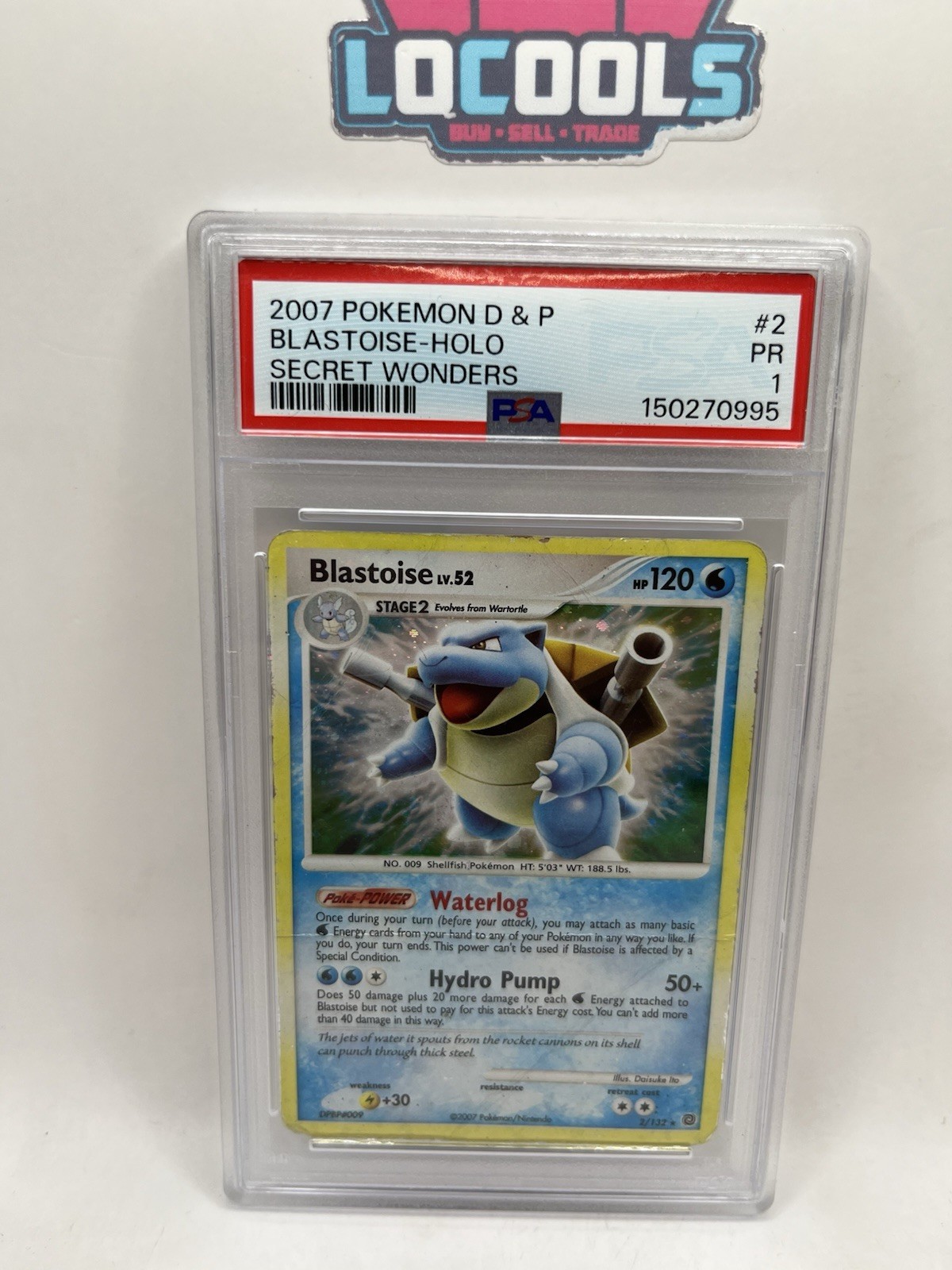 2007 Pokemon Diamond & Pearl Secret Wonders Blastoise-Holo 2