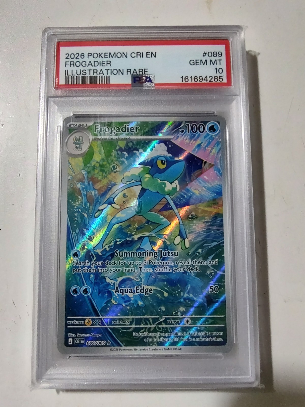 2026 Pokemon Cri EN-Chaos Rising Frogadier Illustration Rare 089