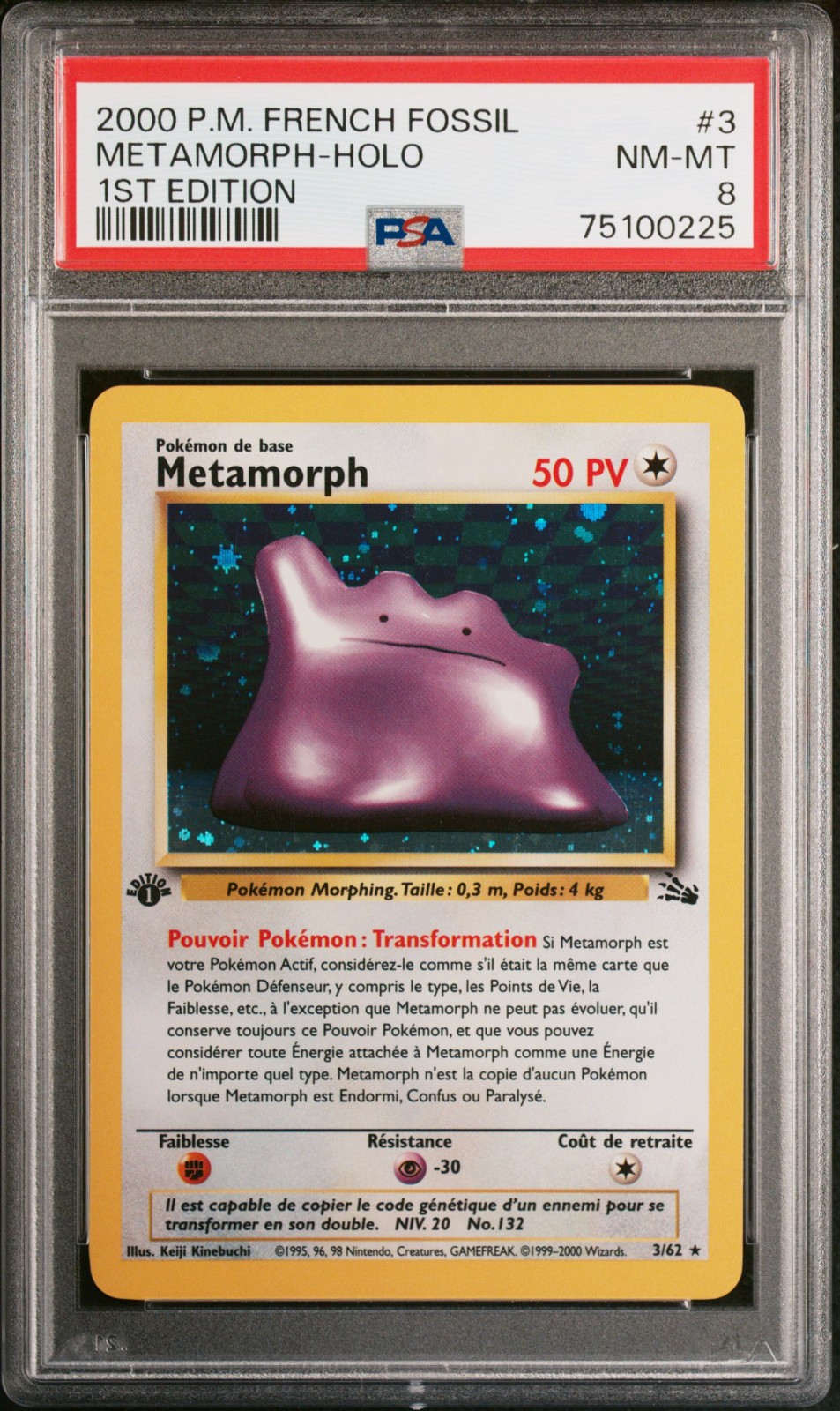 2000 Pokemon French Fossil Metamorph-Holo 1st Edition 3