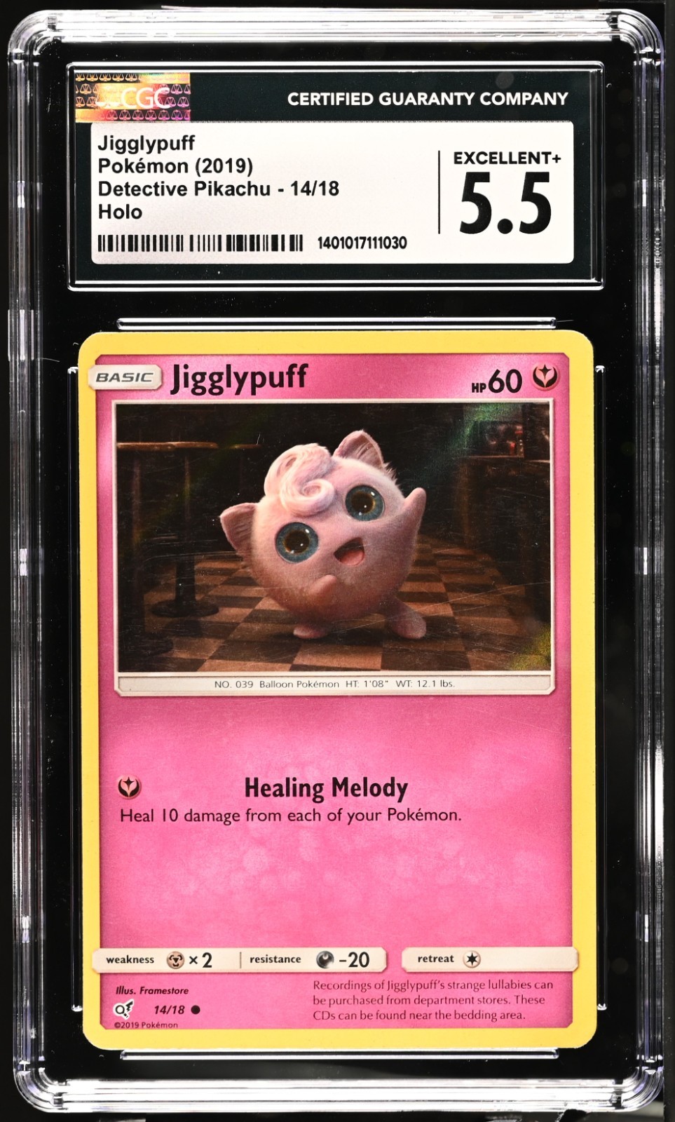 2019 Detective Pikachu - English Jigglypuff Common Holo 14/18