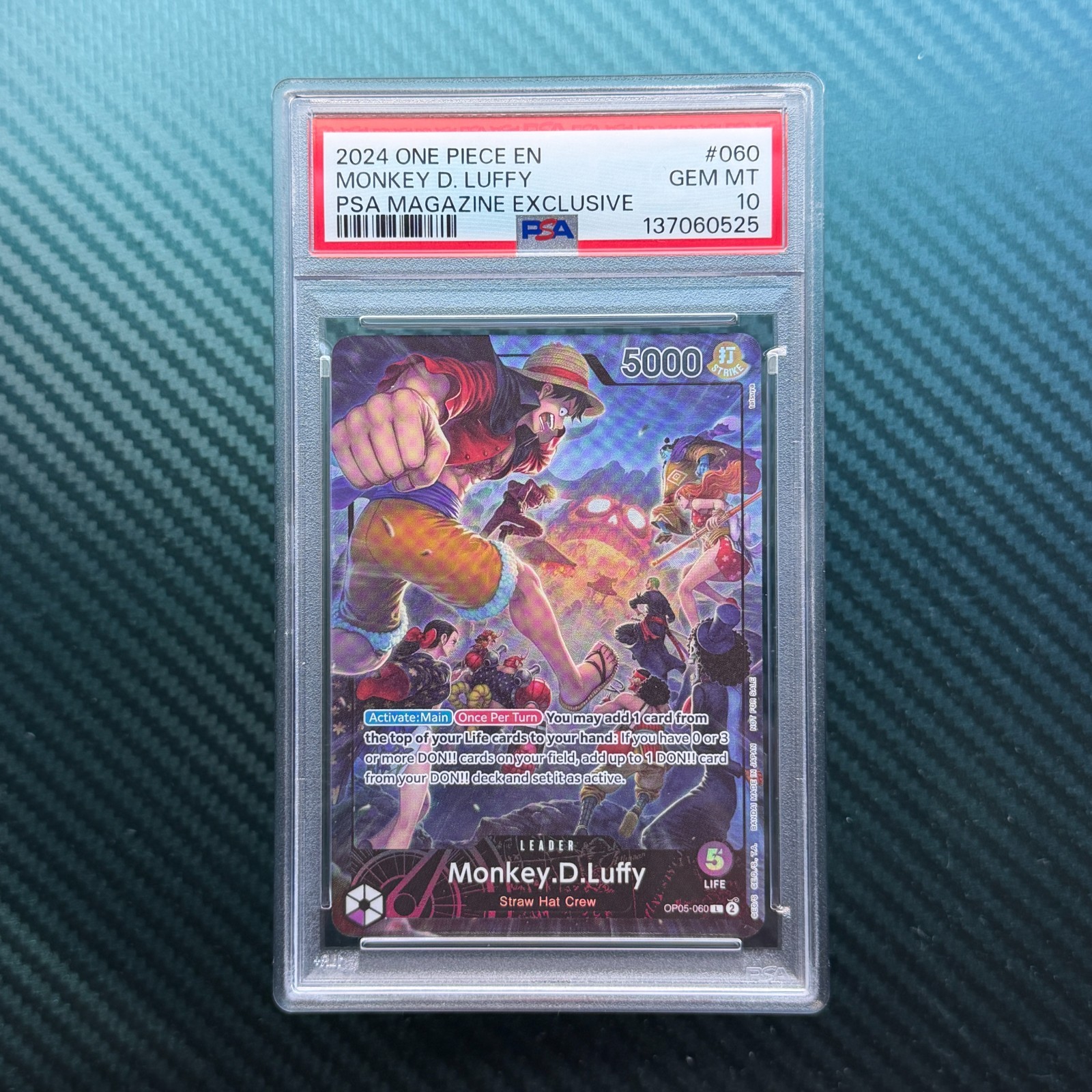 2024 One Piece Promos Monkey D. Luffy PSA Magazine Exclusive 060