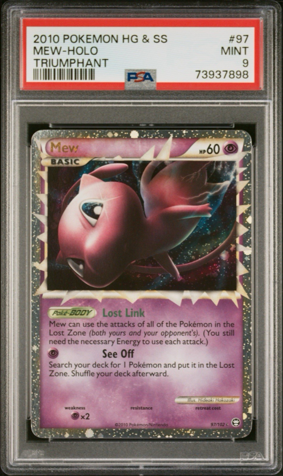 2010 Pokemon Heartgold & Soulsilver Triumphant Mew-Holo 97