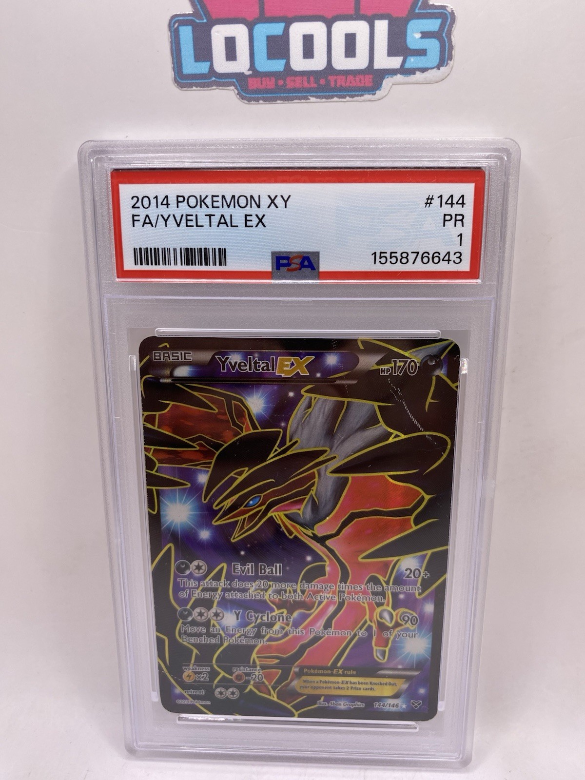 2014 Pokemon XY Full Art/Yveltal EX 144
