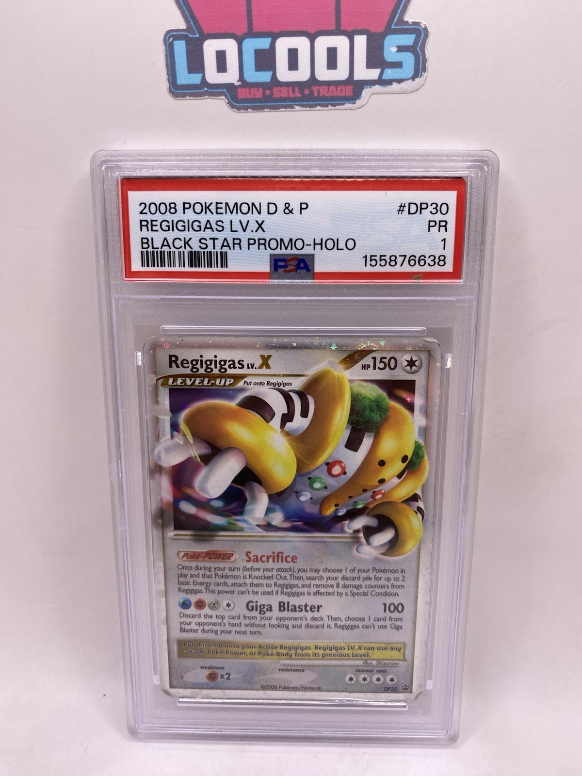 2008 Pokemon Diamond & Pearl Black Star Promo Regigigas LV.X Holo DP30