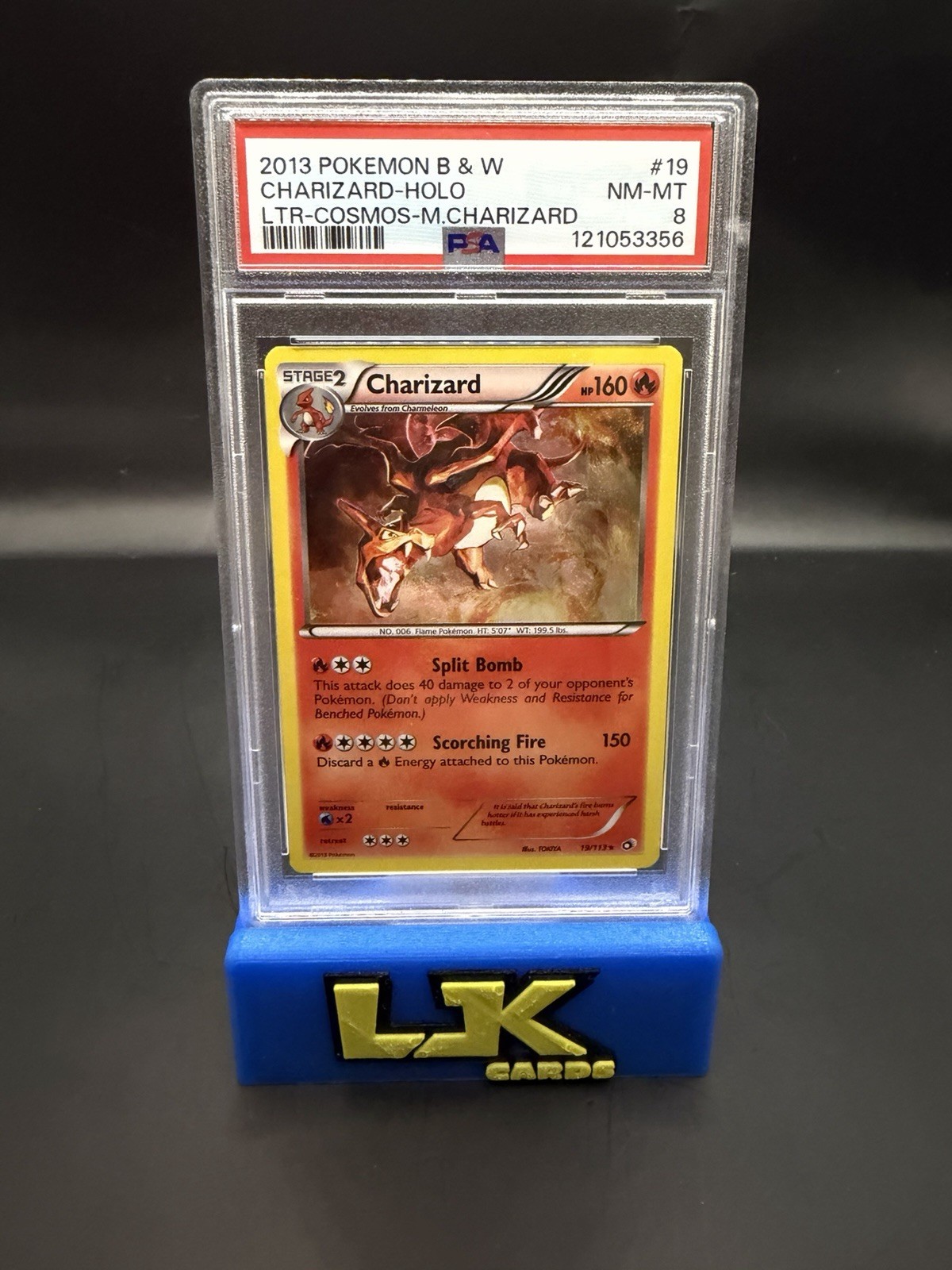 2013 Pokemon Black & White Legendary Treasures Charizard-Holo Cosmos-Mega Charizard 19
