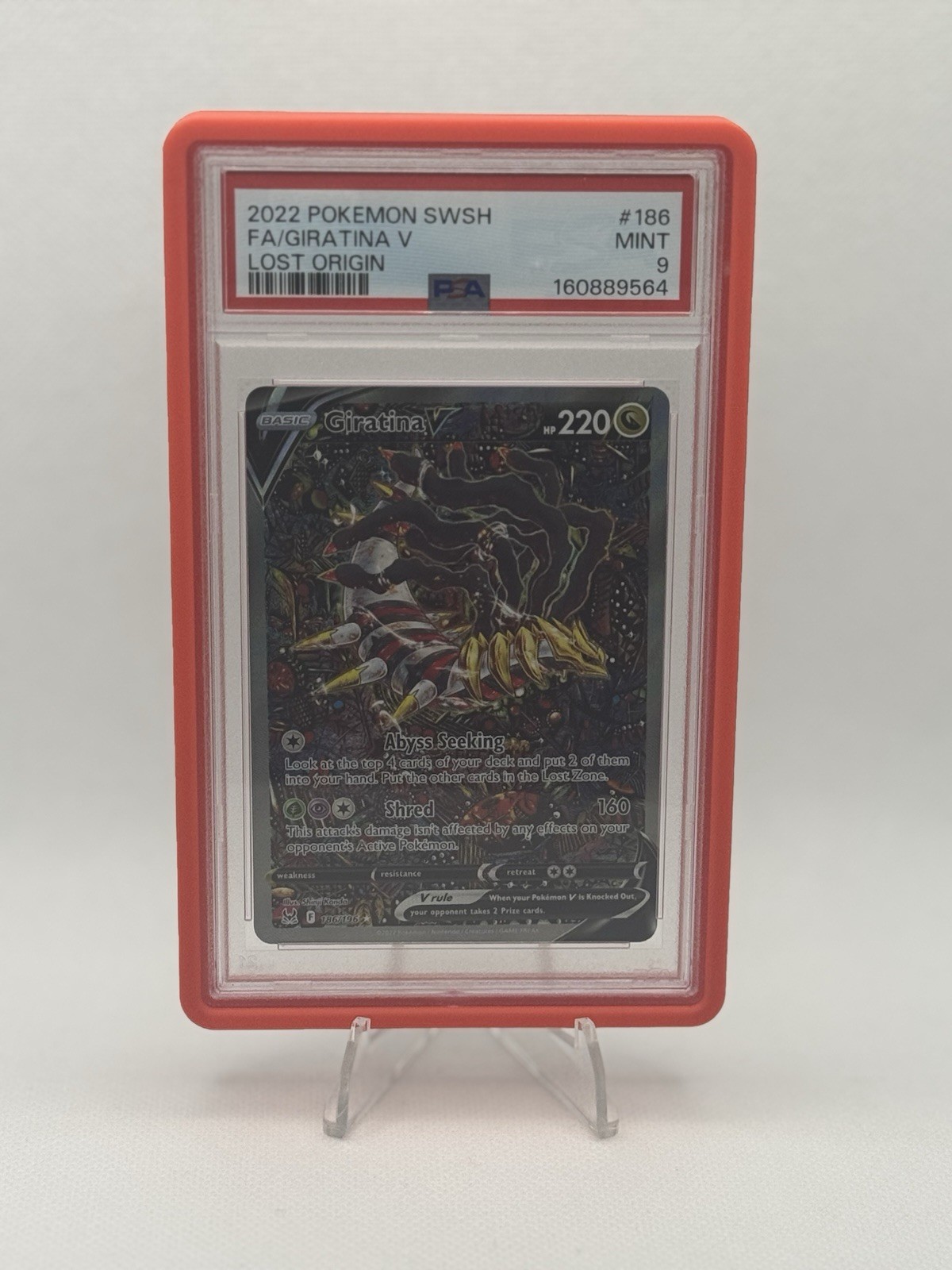 2022 Pokemon Sword & Shield Lost Origin Full Art/Giratina V 186