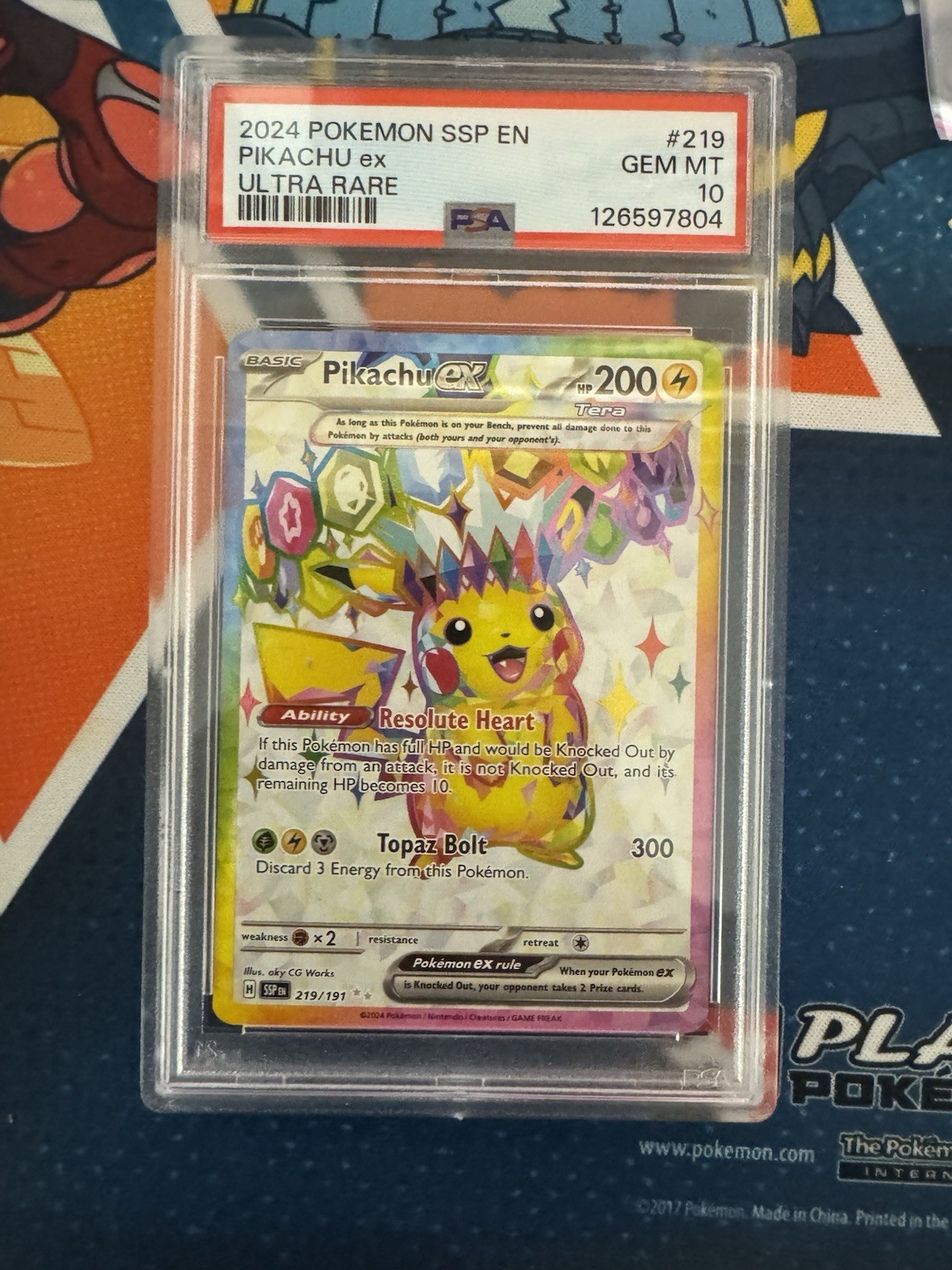 2024 Pokemon Ssp EN-Surging Sparks Pikachu EX Ultra Rare 219