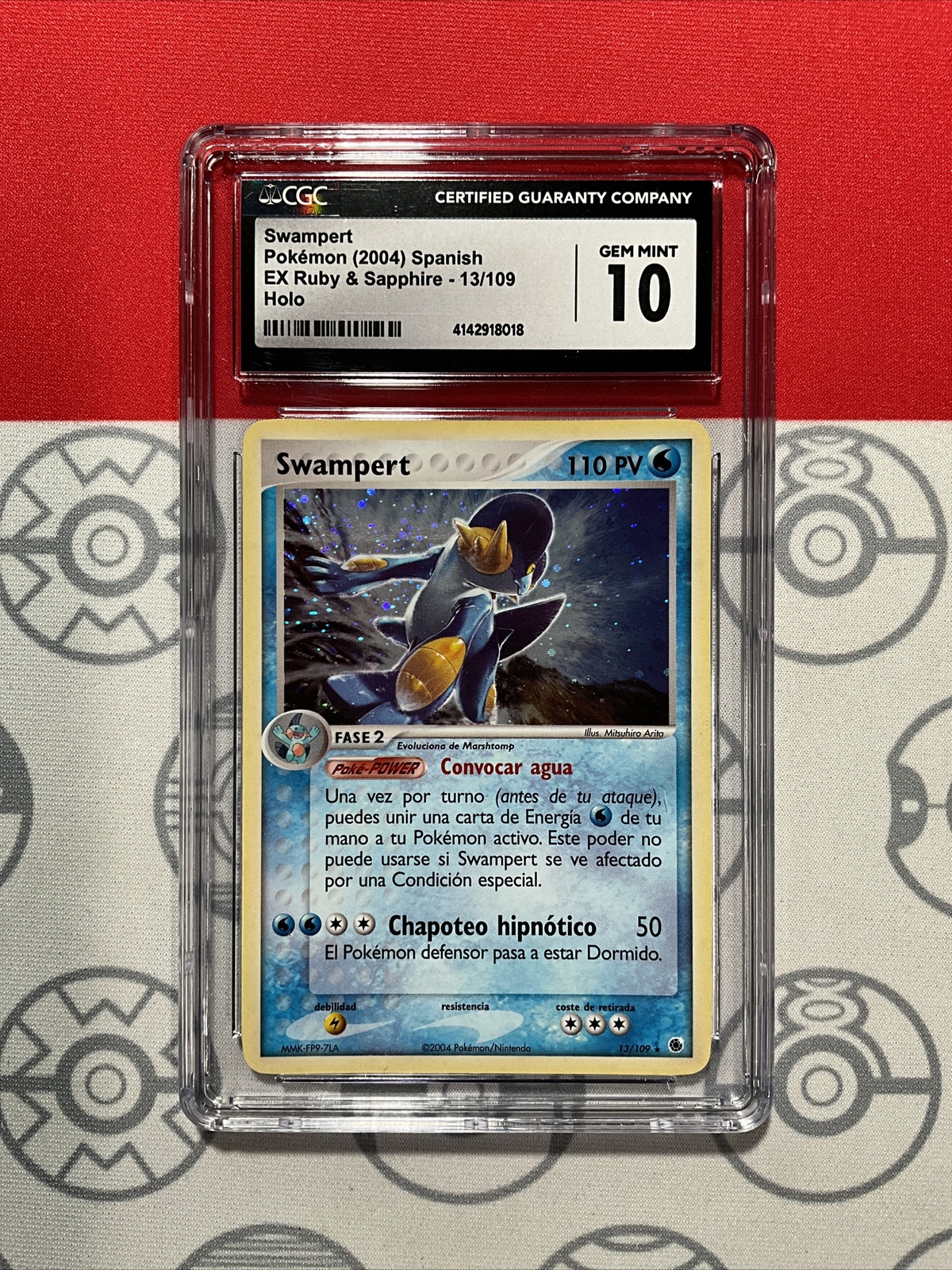 2004 EX Ruby & Sapphire - Spanish Swampert Holo Rare Holo 13/109