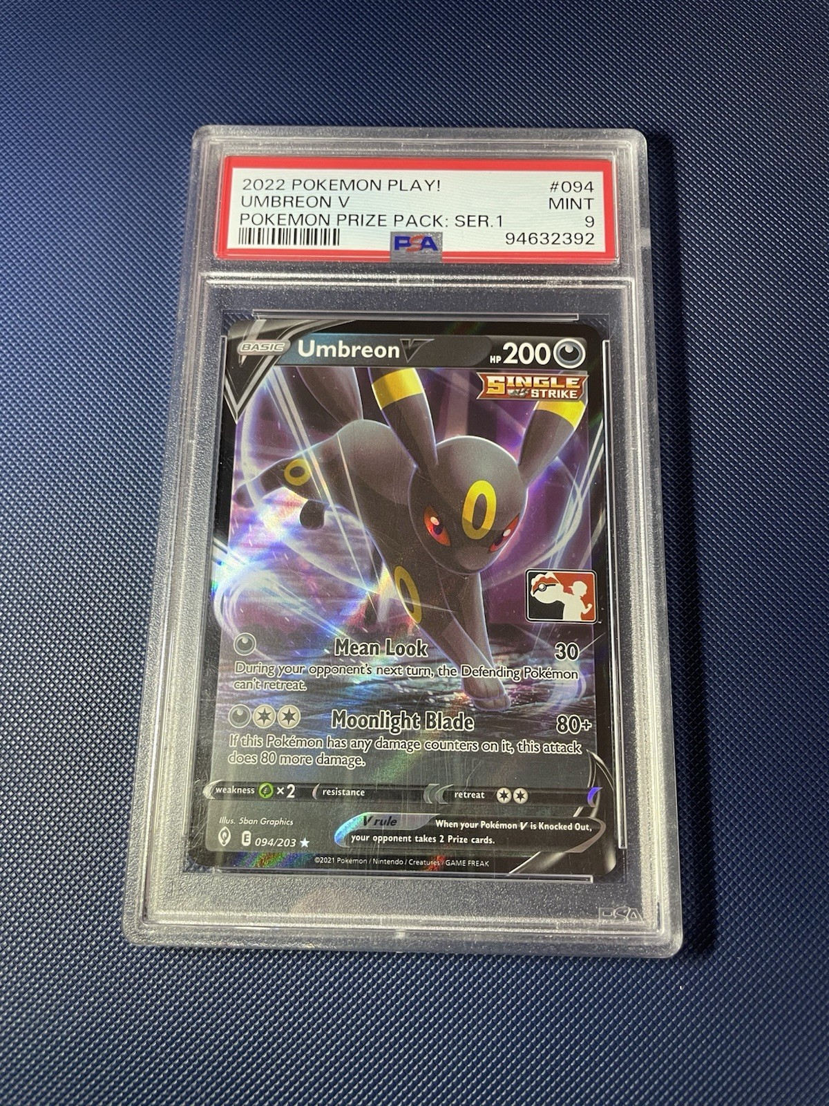 2022-2023 Pokemon Play! Pokemon Prize Pack Umbreon V 094