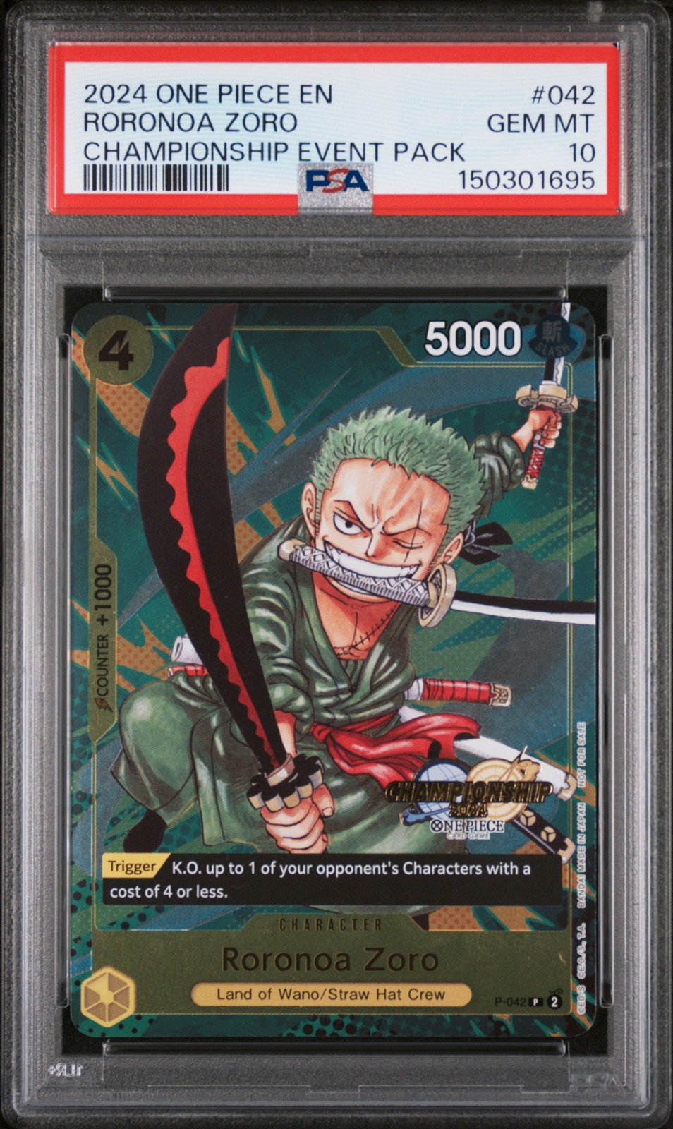 2024 One Piece Championship 2024 Event Pack Roronoa Zoro 042