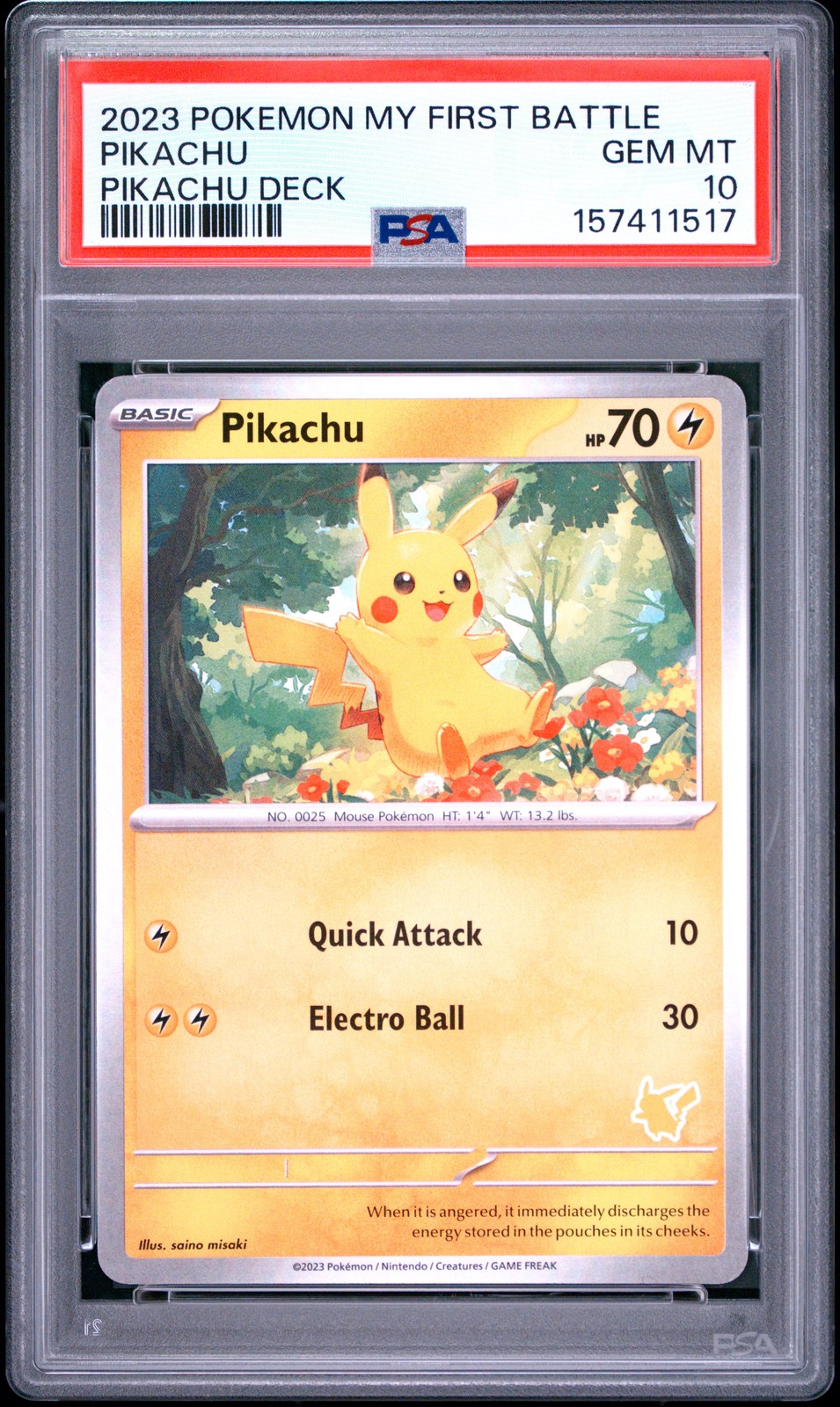 2023 Pokemon My First Battle-Pikachu Deck Pikachu