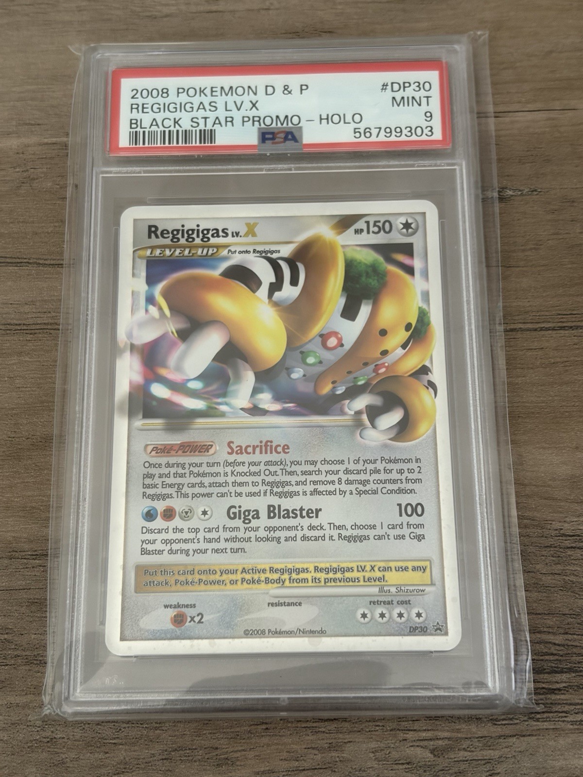 2008 Pokemon Diamond & Pearl Black Star Promo Regigigas LV.X Holo DP30