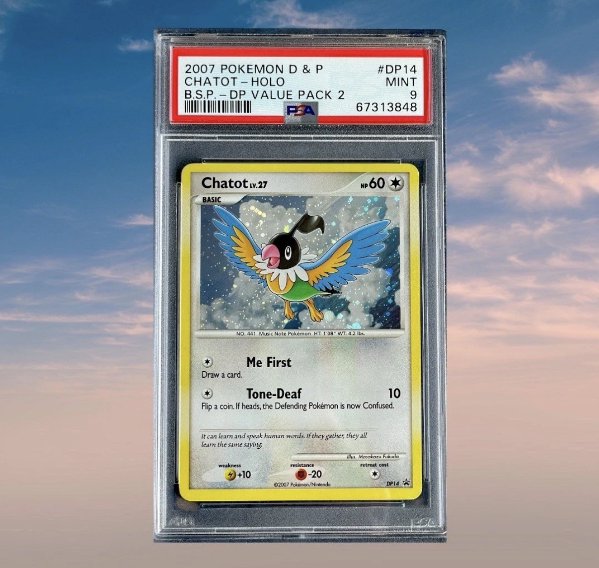 2007 Pokemon Diamond & Pearl Black Star Promo Chatot-Holo DP14