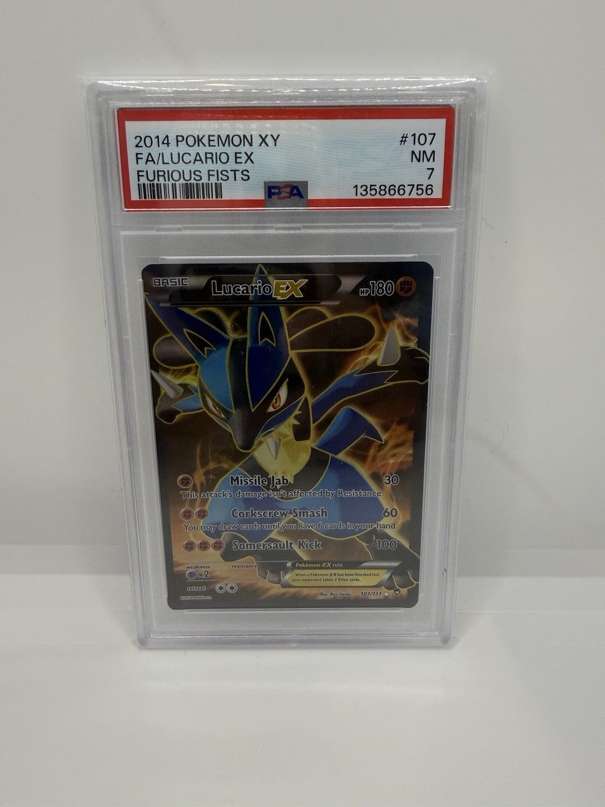 2014 Pokemon XY Furious Fists Full Art/Lucario EX 107