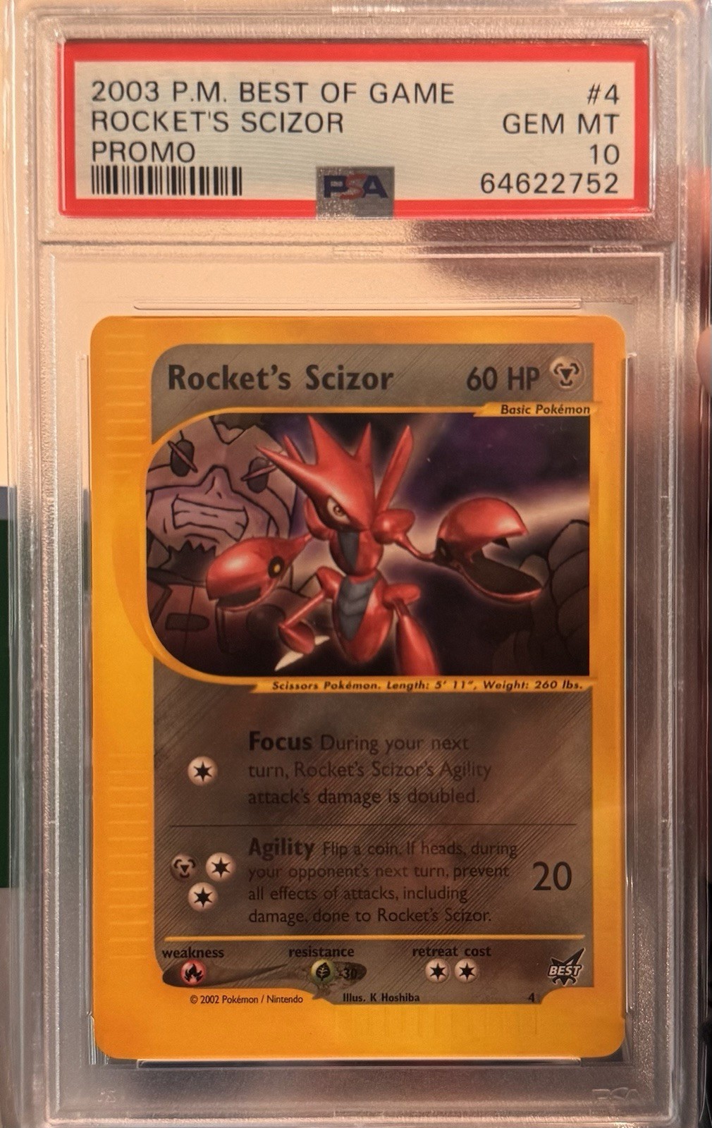 2003 Pokemon Best of Game Promo Rocket's Scizor 4