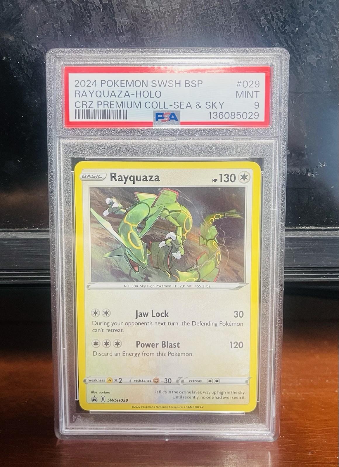 2024 Pokemon Swsh Black Star Promo Rayquaza-Holo Crown Zenith Premium Collection Sea & Sky  029