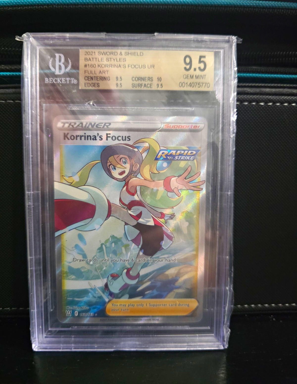 2021 Pokemon TCG Sword & Shield Battle Styles Korrina's Focus FULL ART UR 160