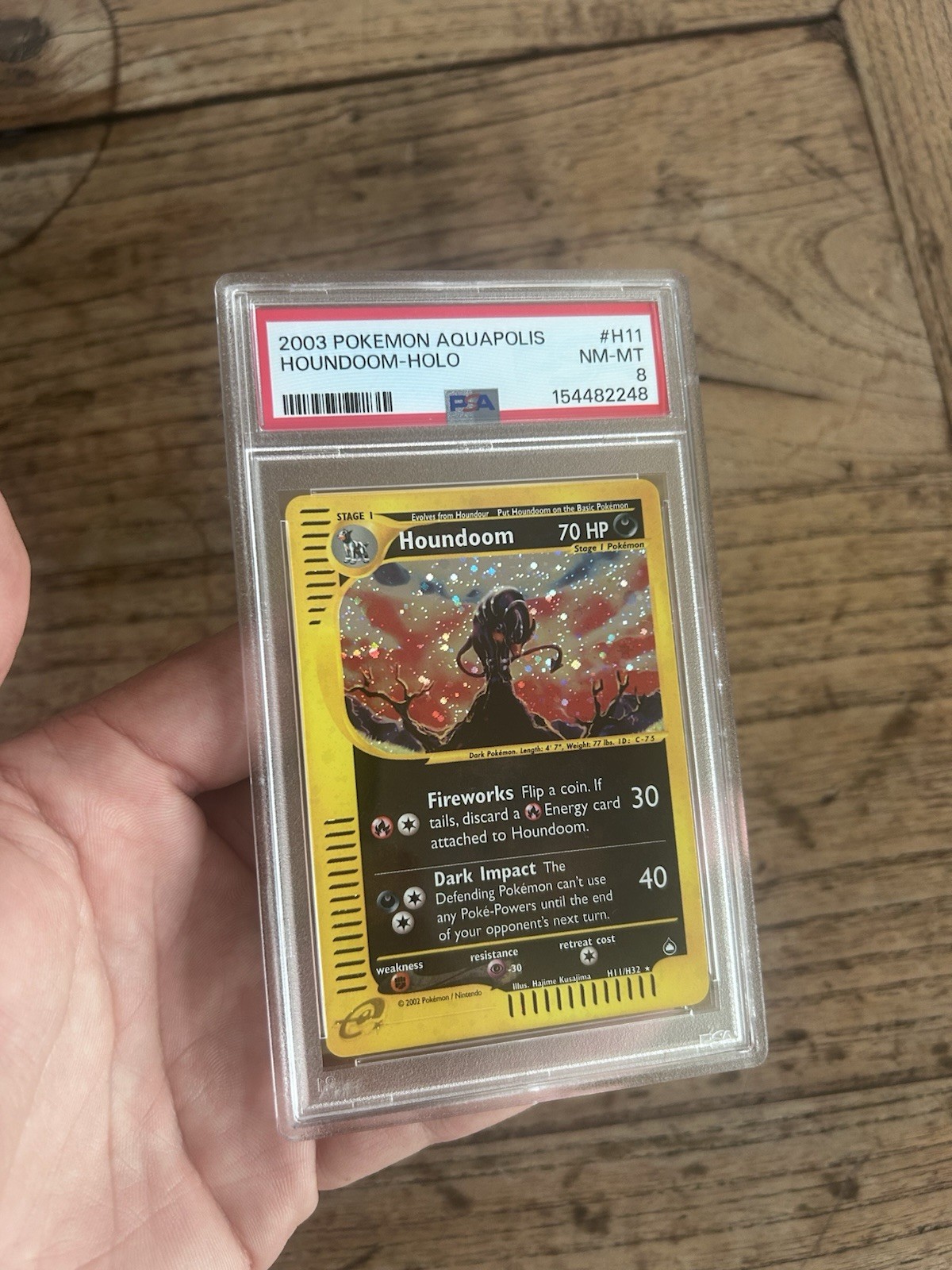 2003 Pokemon Aquapolis Houndoom-Holo H11
