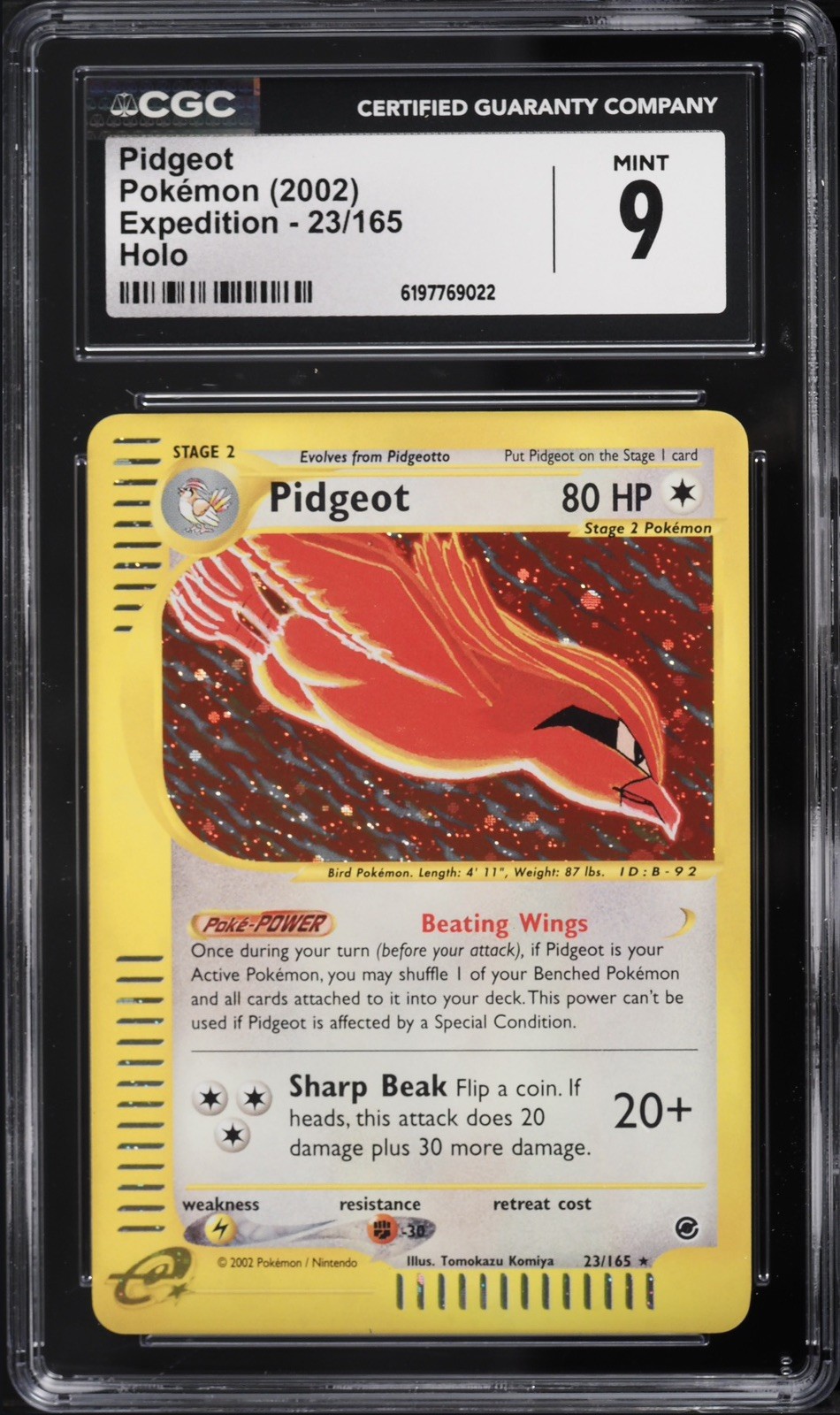 2002 Expedition - English Pidgeot Rare Holo (Gold E-Reader Logo) 23/165