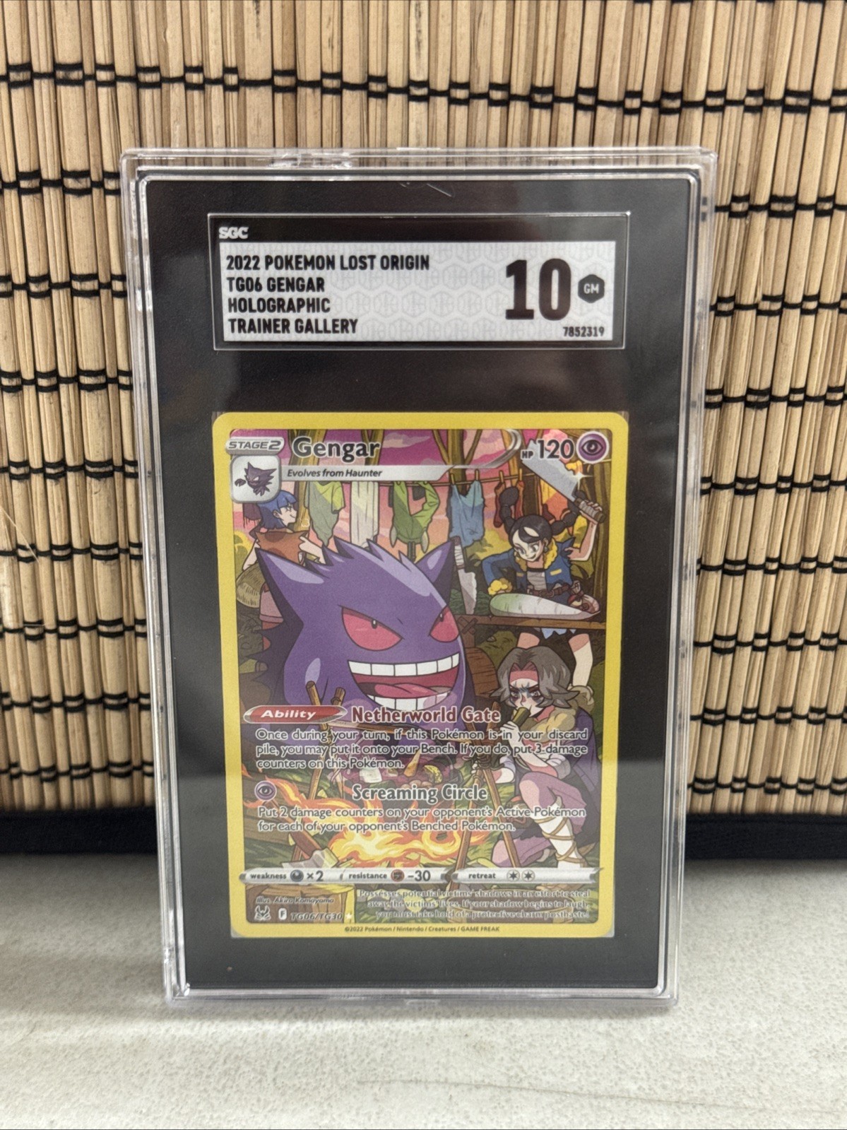 2022 Pokemon Lost Origin Gengar Holographic Trainer Gallery TG06