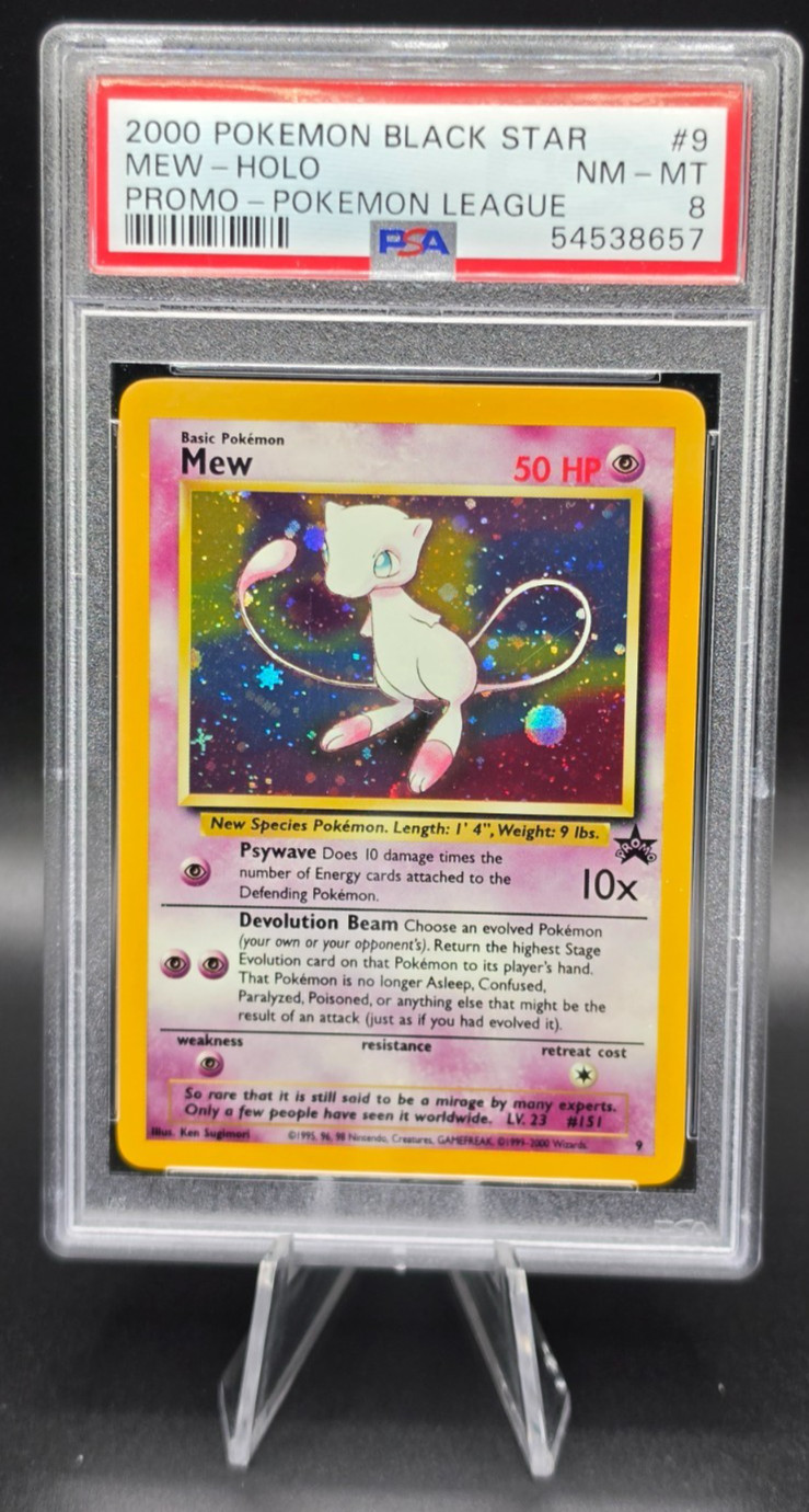2000 Pokemon Promo Black Star Mew-Holo Pokemon League 9