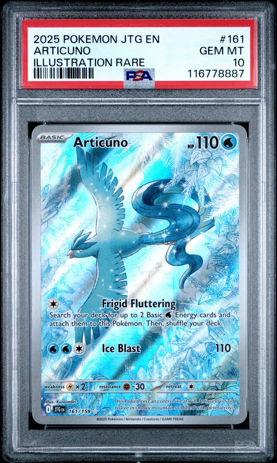 2025 Pokemon Jtg EN-Journey Together Articuno Illustration Rare 161