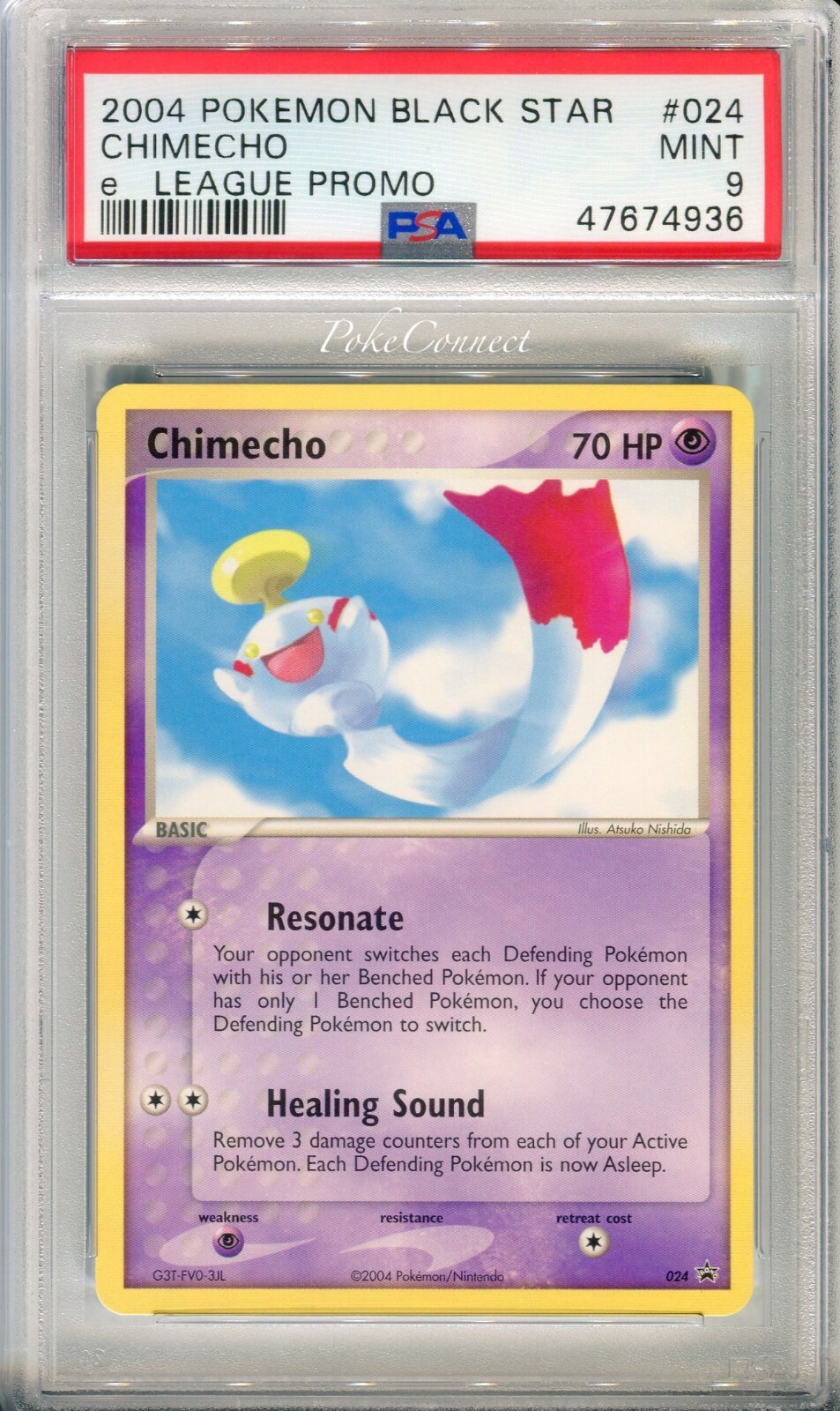 2004 Pokemon Black Star Promo Chimecho E-League 024