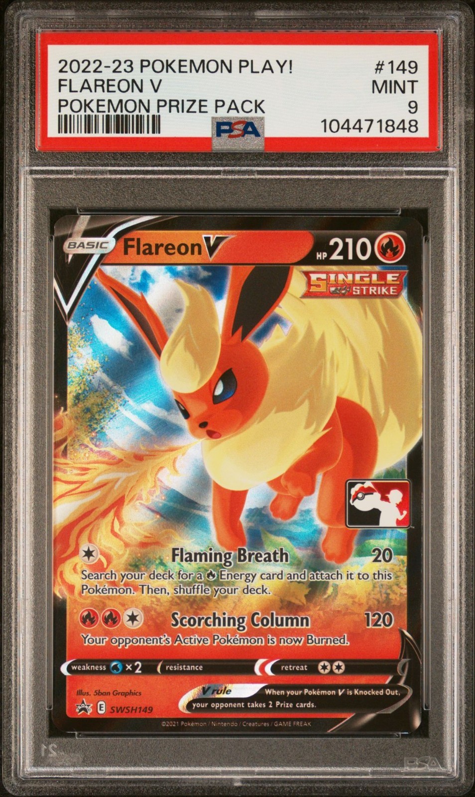 2022-2023 Pokemon Play! Pokemon Prize Pack Flareon V 149