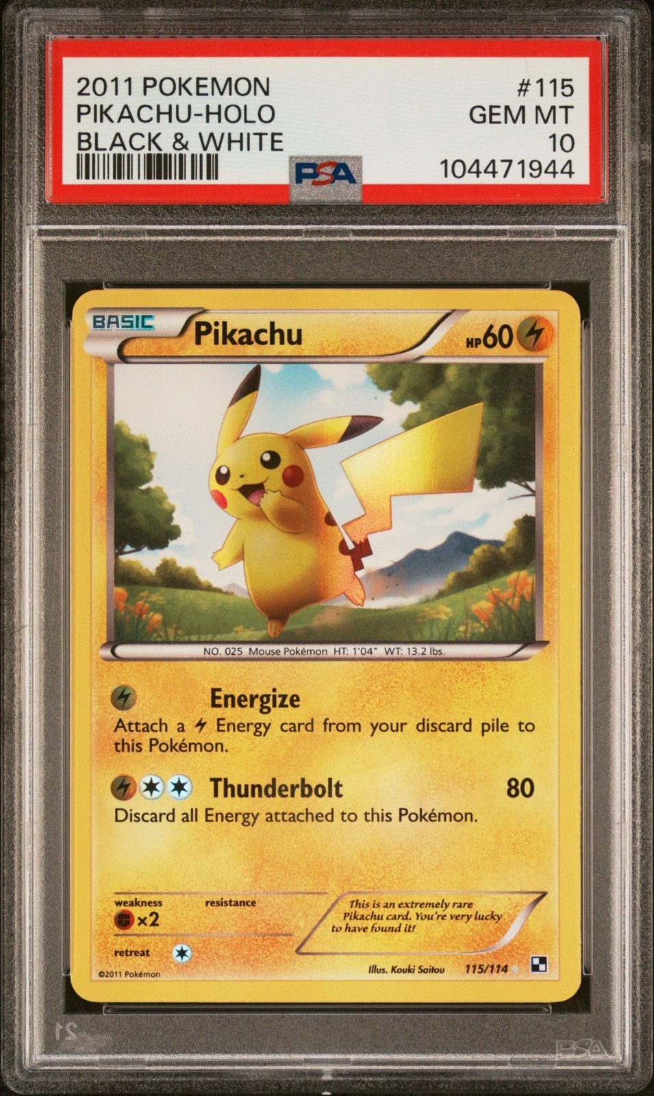 2011 Pokemon Black & White Pikachu-Holo 115