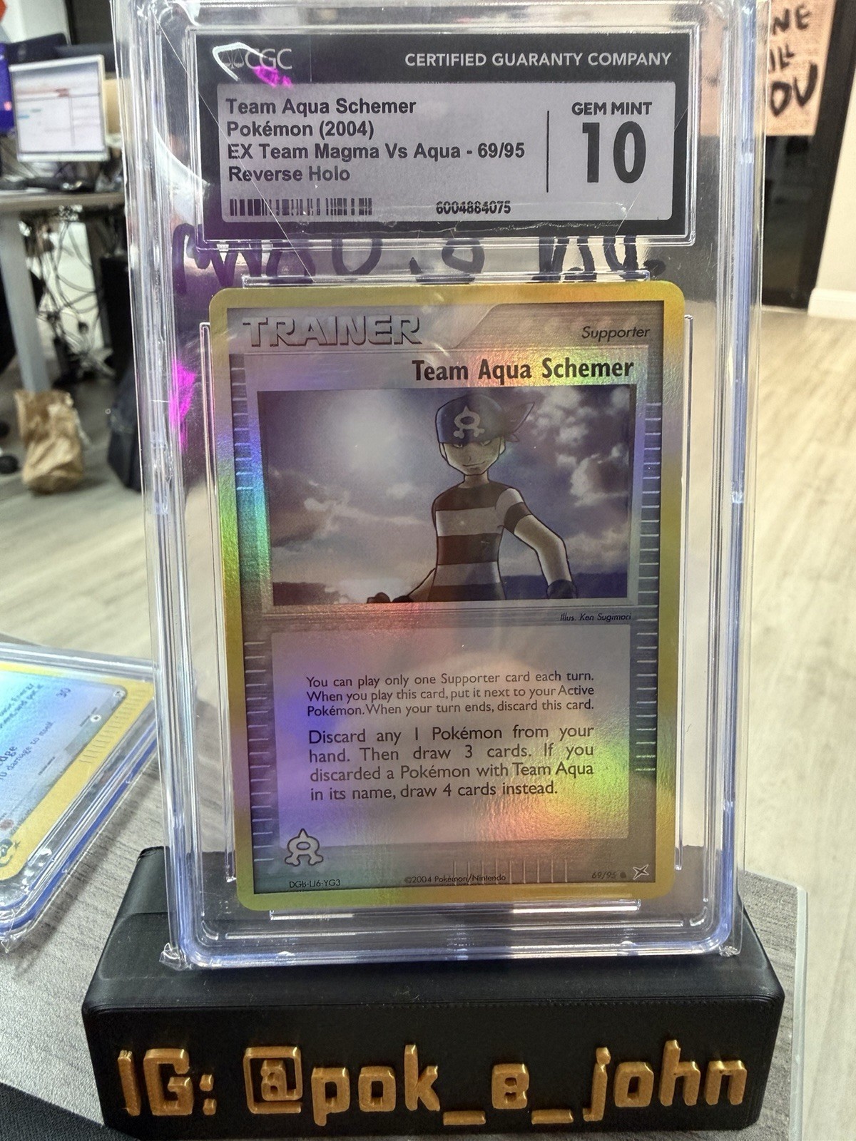 2004 EX Team Magma Vs Team Aqua - English Team Aqua Schemer Common Reverse Holo 69/95
