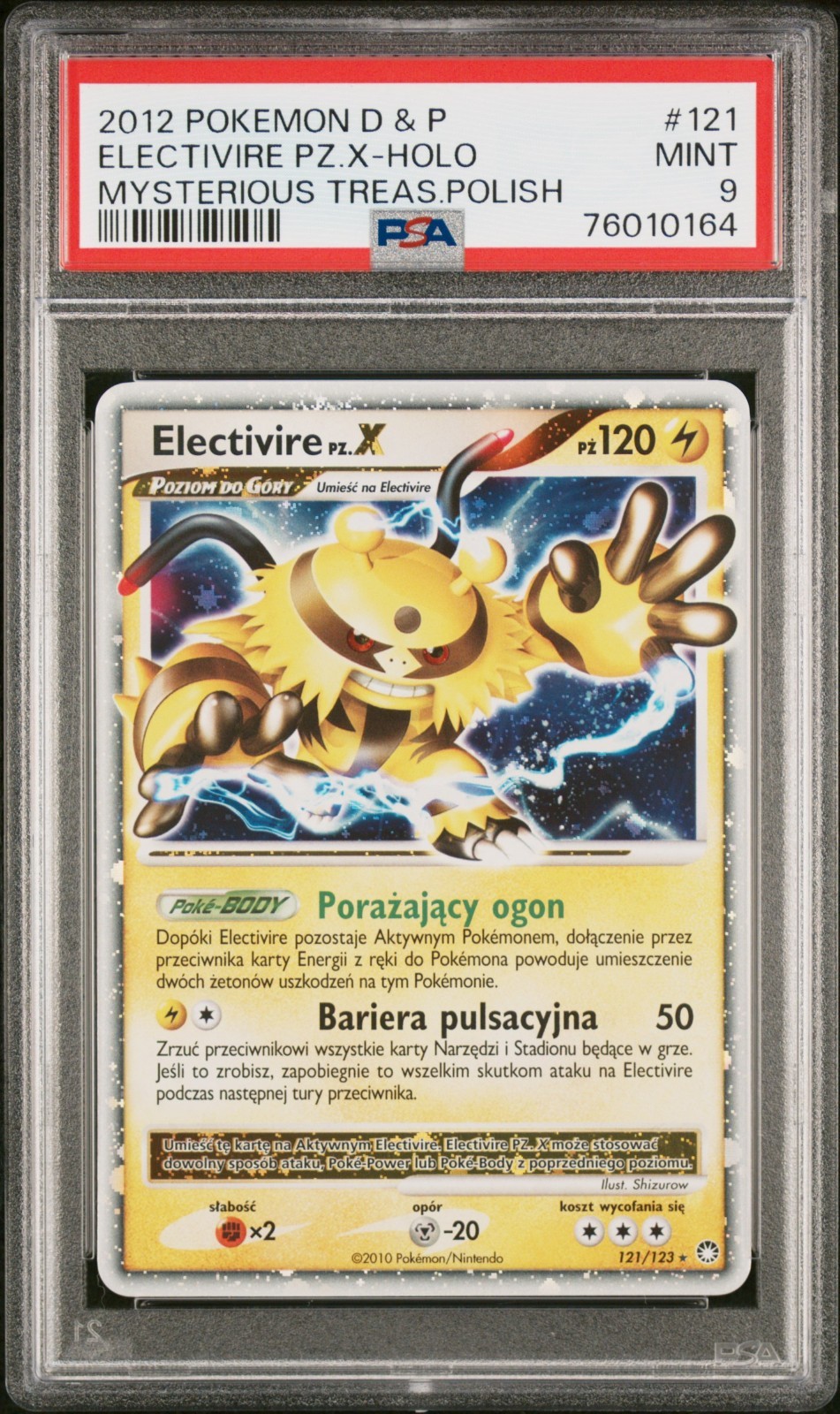 2012 Pokemon Polish Diamond & Pearl Mysterious Treasures Electivire PZ.X-Holo 121