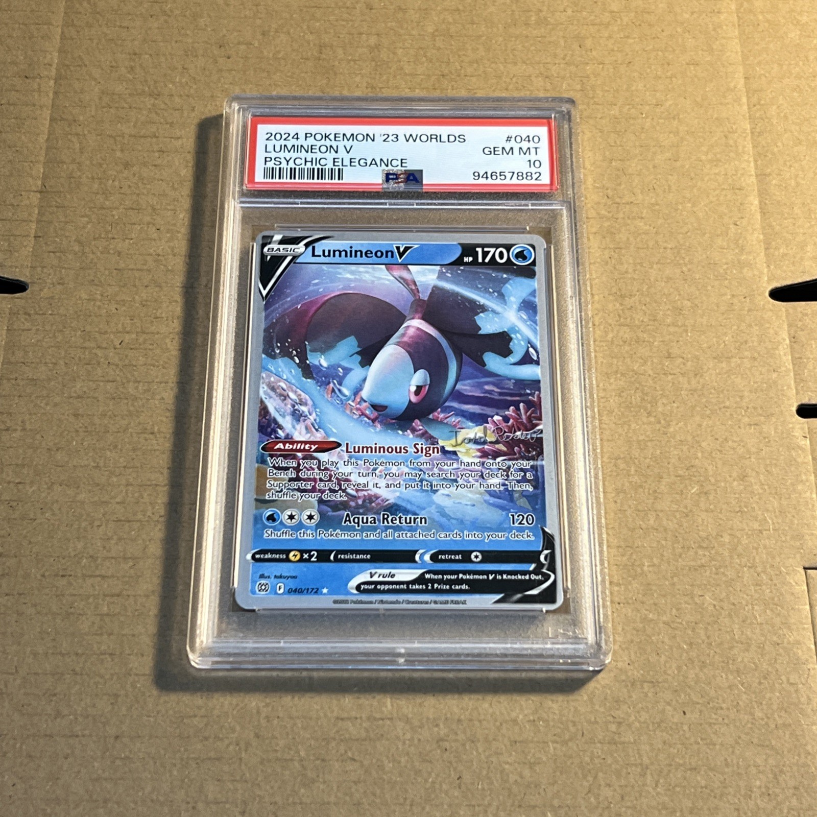 2024 Pokemon 2023 World Championship Deck: Psychic Elegance Lumineon V 040