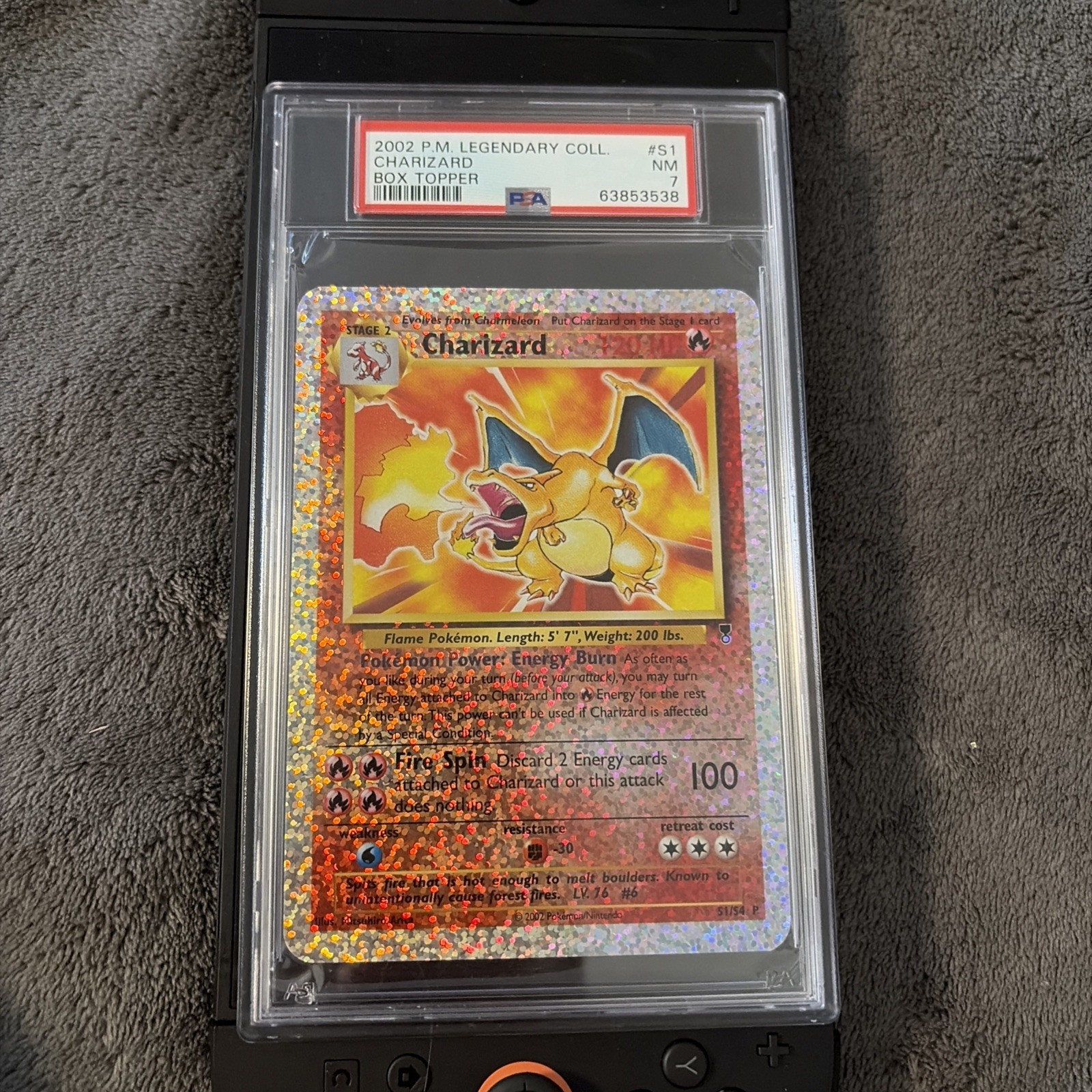 2002 Pokemon Legendary Collection Box Topper Charizard S1