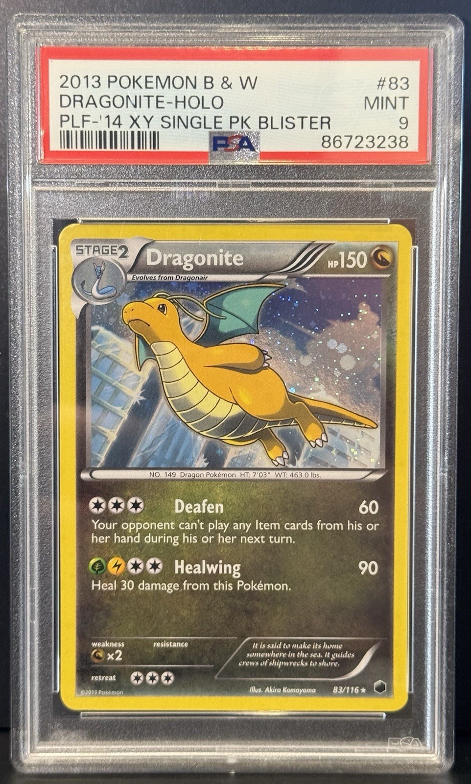2013 Pokemon Black & White Plasma Freeze Dragonite-Holo 2014 XY Single Pack Blister 83