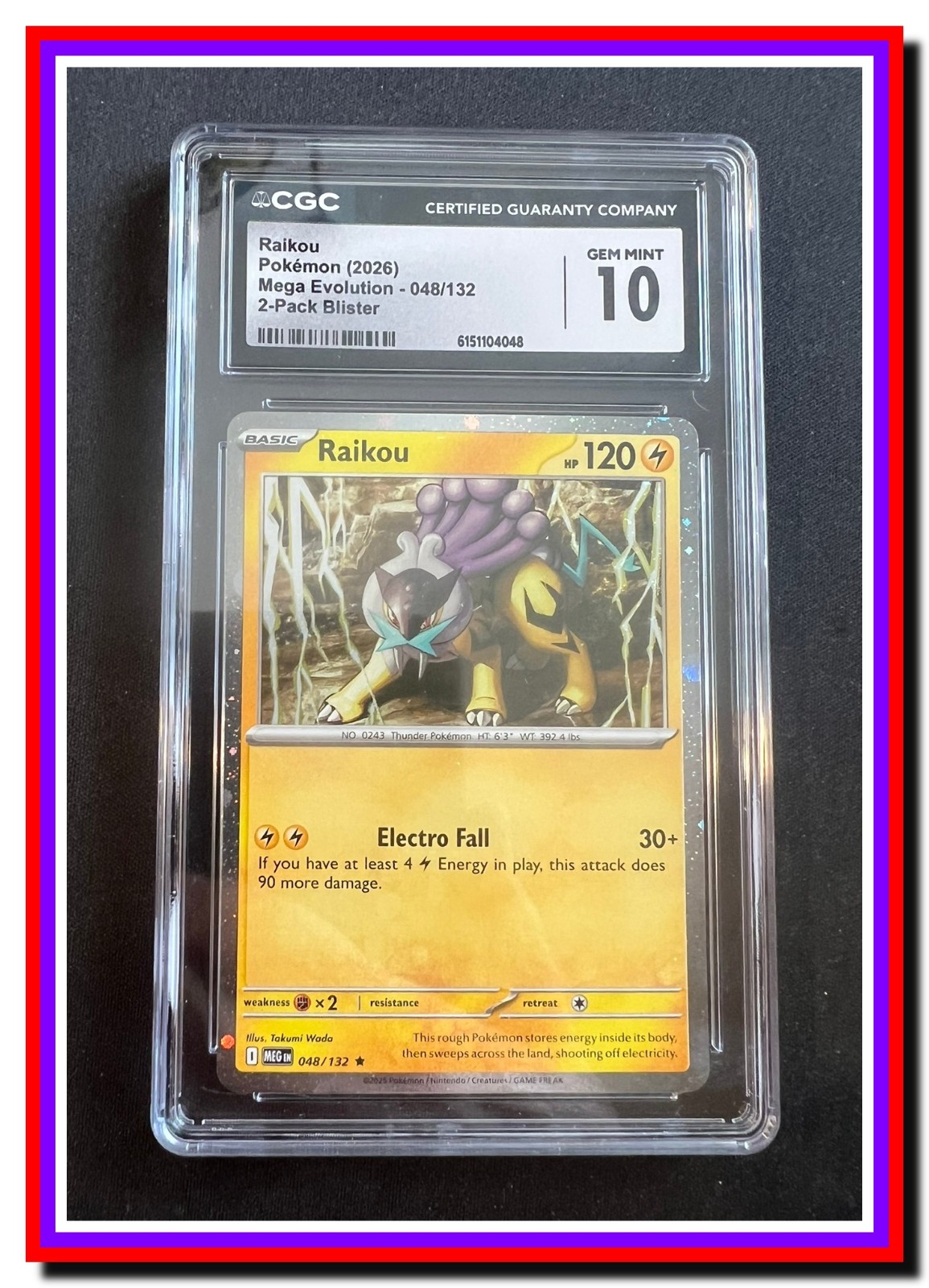 2026 Mega Evolution - MEG EN - English Raikou 2-Pack Blister (Cosmos Holo) 048/132