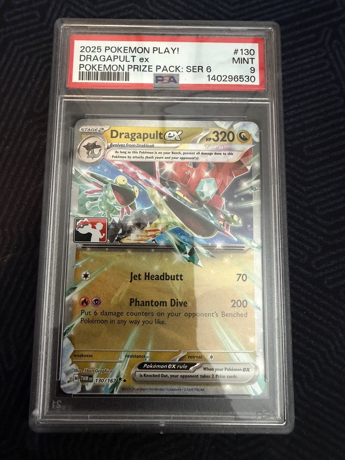 2025 Pokemon Play! Pokemon Prize Pack: Series 6 Dragapult EX 130