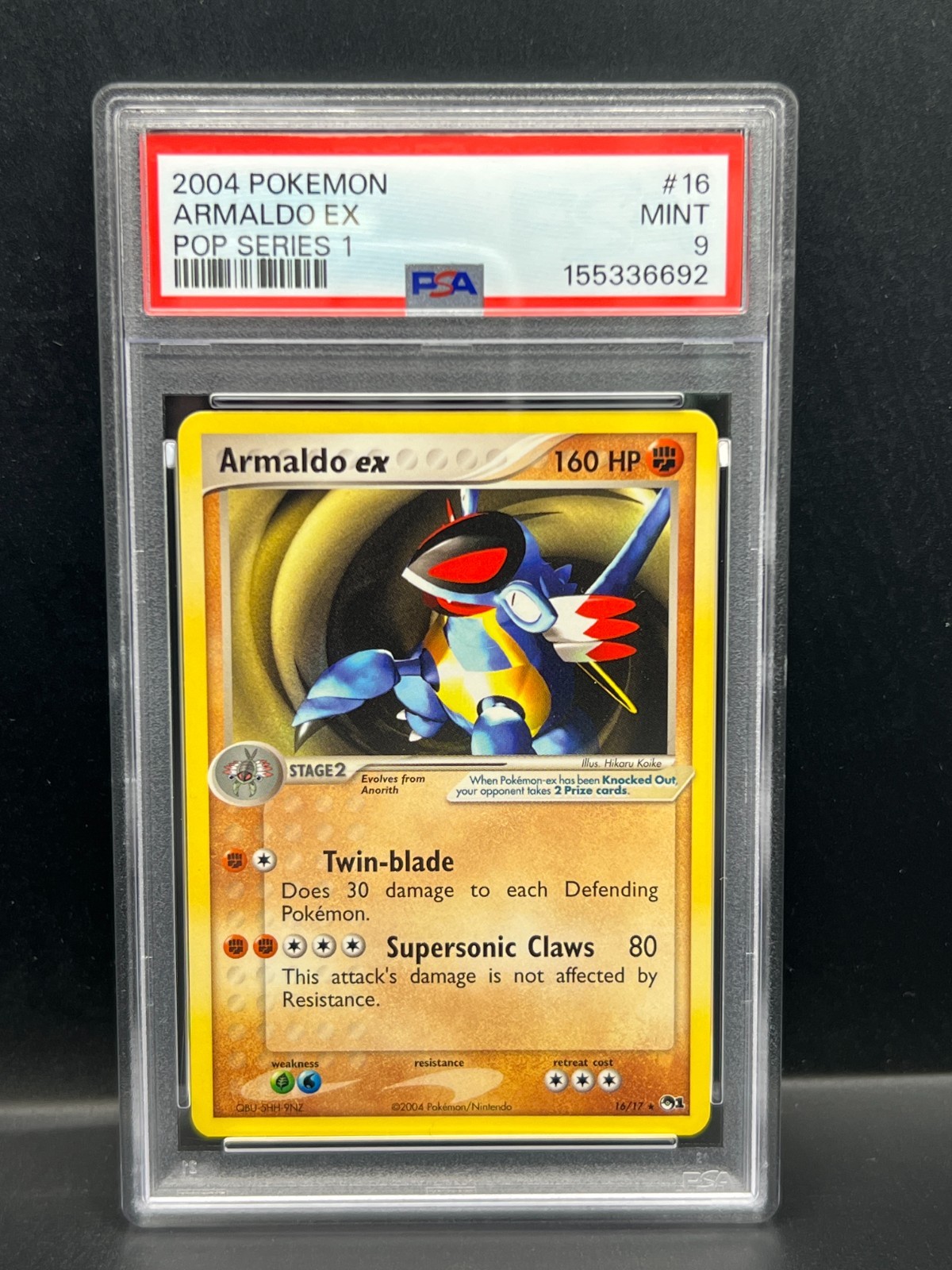 2004 Pokemon Pop Series 1 Armaldo EX 16