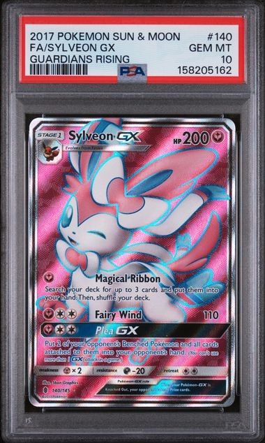 2017 Pokemon Sun & Moon Guardians Rising Full Art/Sylveon GX 140