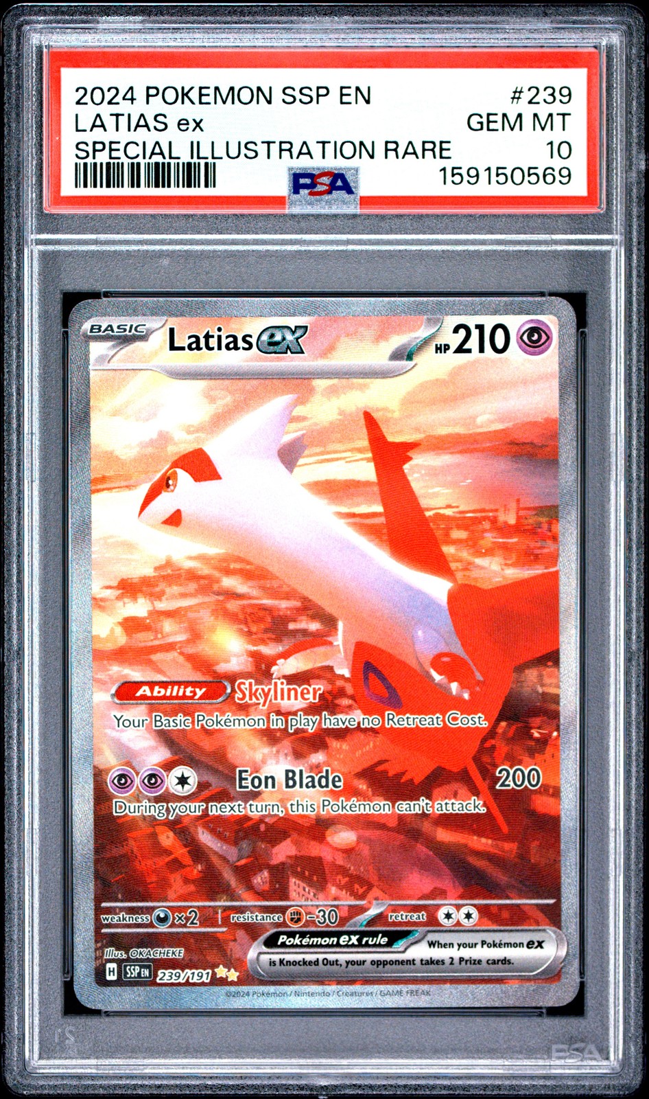 2024 Pokemon Ssp EN-Surging Sparks Latias EX Special Illustration Rare 239