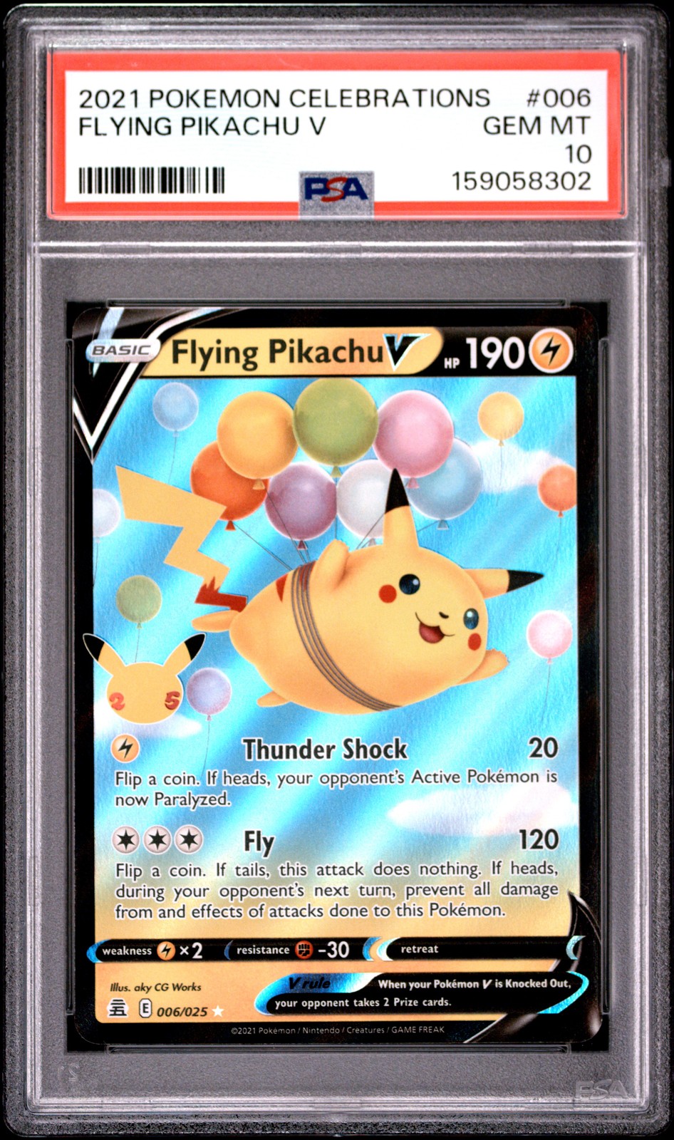 2021 Pokemon Celebrations Flying Pikachu V 006
