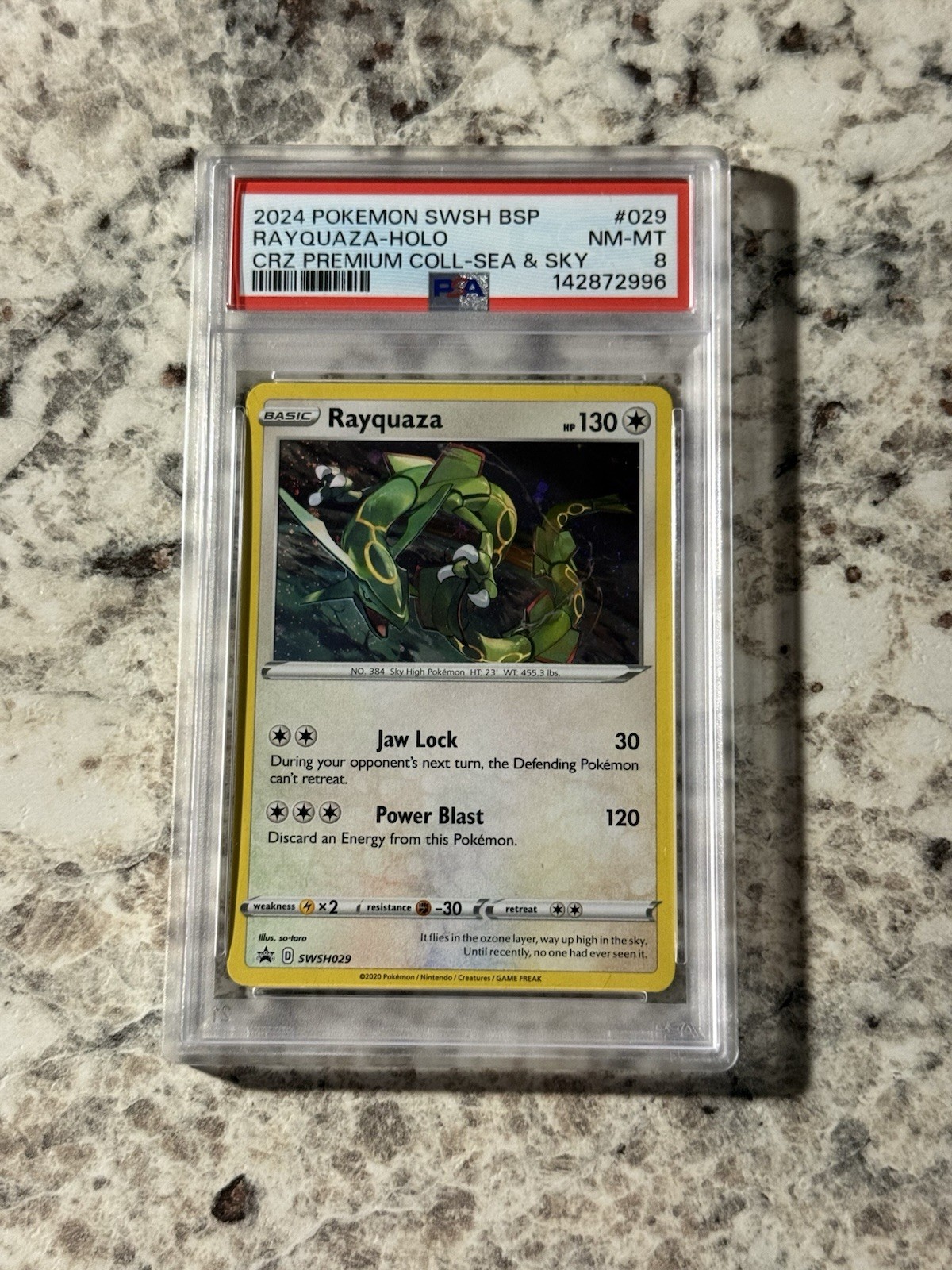 2024 Pokemon Swsh Black Star Promo Rayquaza-Holo Crown Zenith Premium Collection Sea & Sky  029